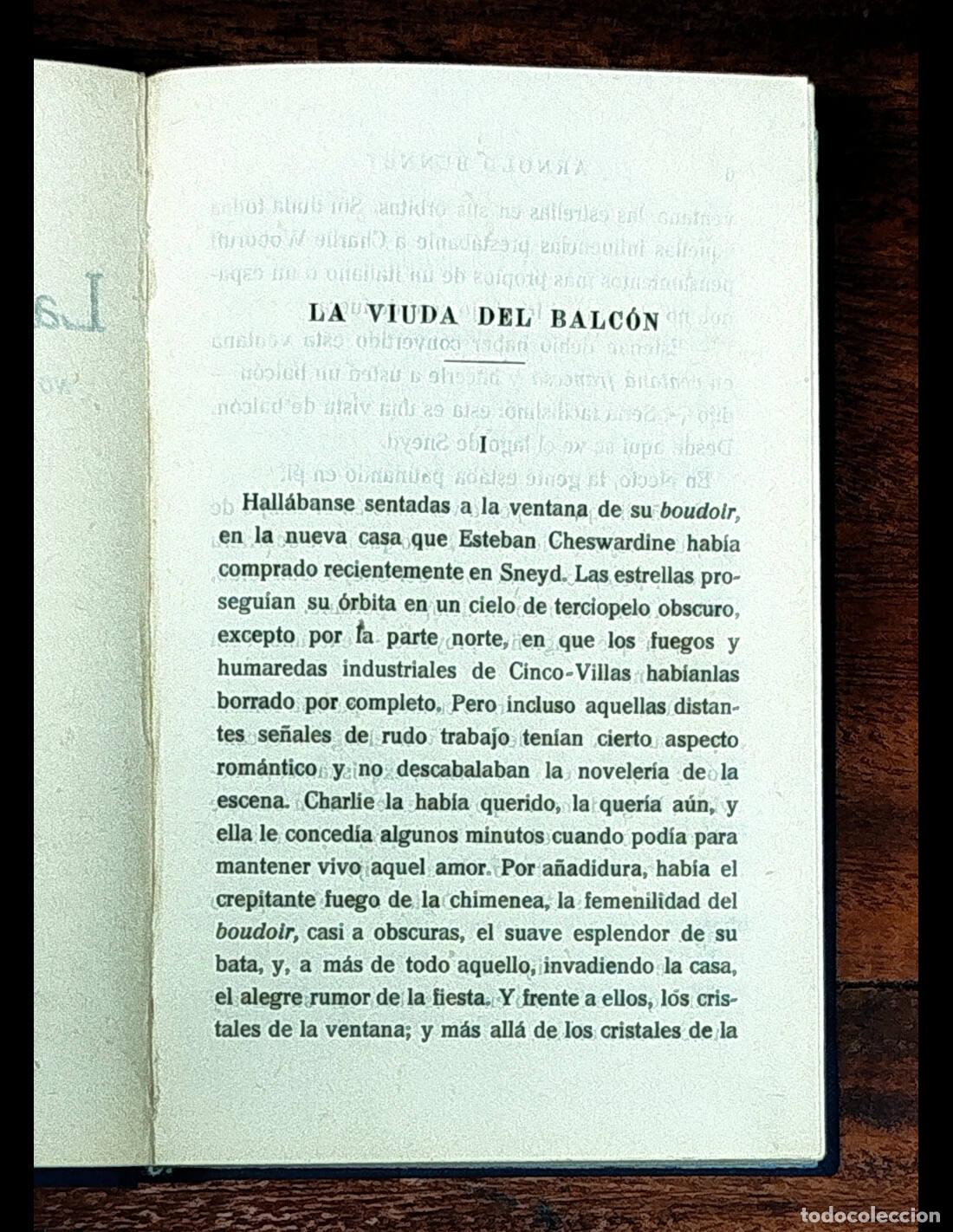 Libros antiguos: LA VIUDA DEL BALC&Oacute;N . BENNET, Arnold. Calpe. 1921. - Foto 4