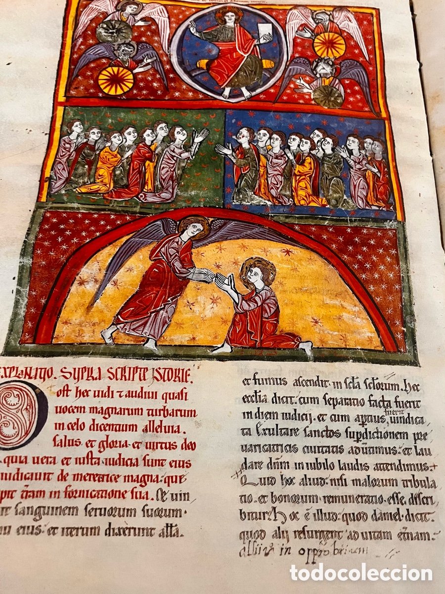 Libros antiguos: Beato de Liebana . C&oacute;dice del monasterio de las Huelgas. Scriptorium. - Foto 3