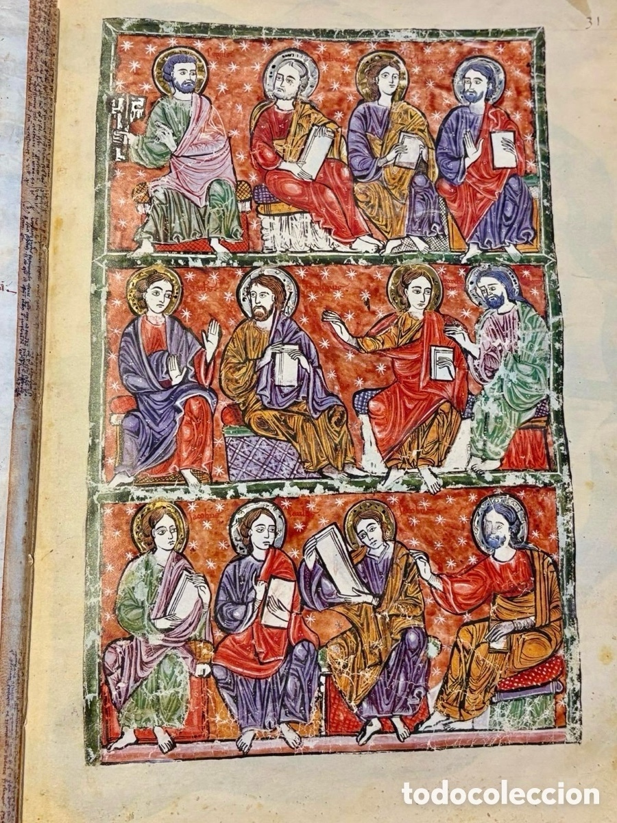 Libros antiguos: Beato de Liebana . C&oacute;dice del monasterio de las Huelgas. Scriptorium. - Foto 9