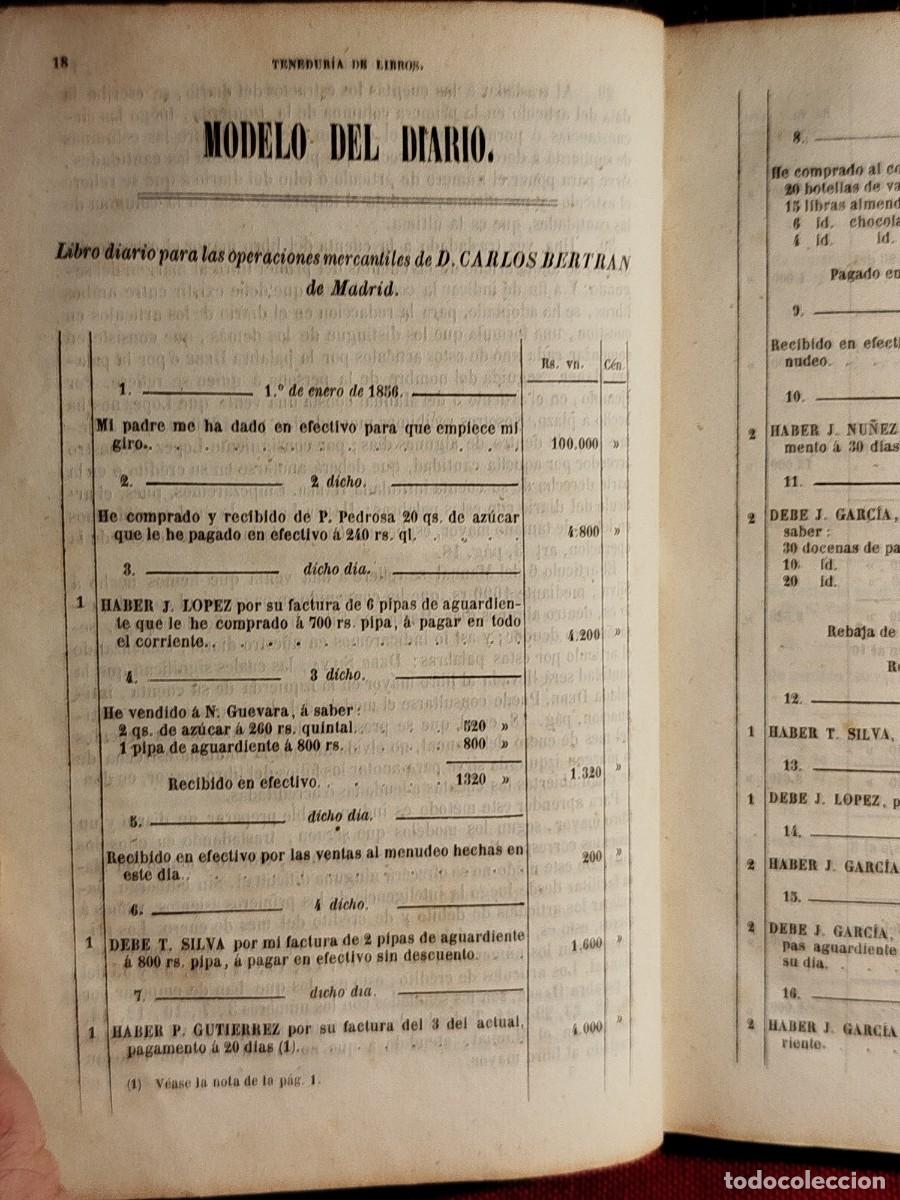 Libros antiguos: 1859. La tenedur&iacute;a de libros explicada en veinte y una lecciones. Jaclot. - Foto 8