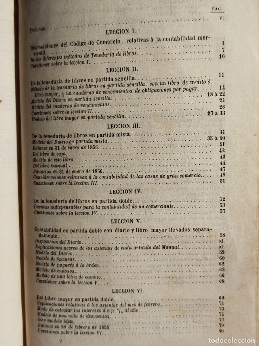 Libros antiguos: 1859. La tenedur&iacute;a de libros explicada en veinte y una lecciones. Jaclot. - Foto 14