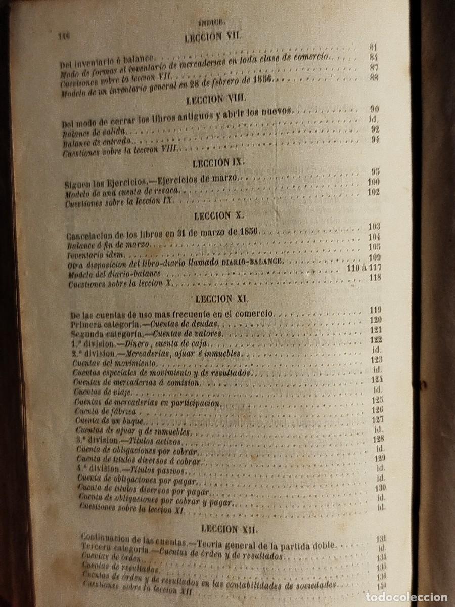 Libros antiguos: 1859. La tenedur&iacute;a de libros explicada en veinte y una lecciones. Jaclot. - Foto 15