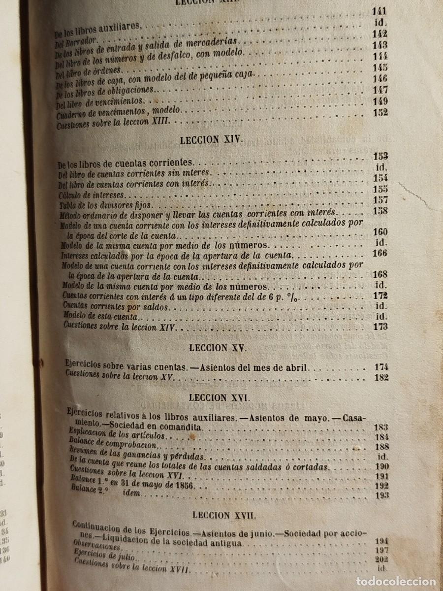 Libros antiguos: 1859. La tenedur&iacute;a de libros explicada en veinte y una lecciones. Jaclot. - Foto 16