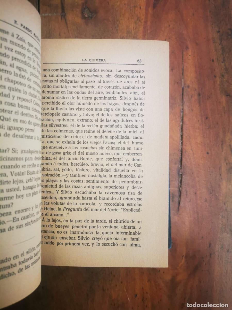 Libros antiguos: PARDO BAZ&Aacute;N, Emilia. La quimera. - Foto 5