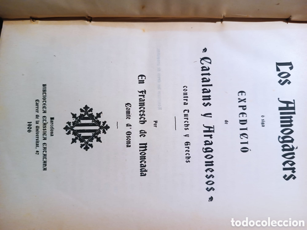 Libros antiguos: Los Almog&agrave;vers, F. De Moncada - Foto 2