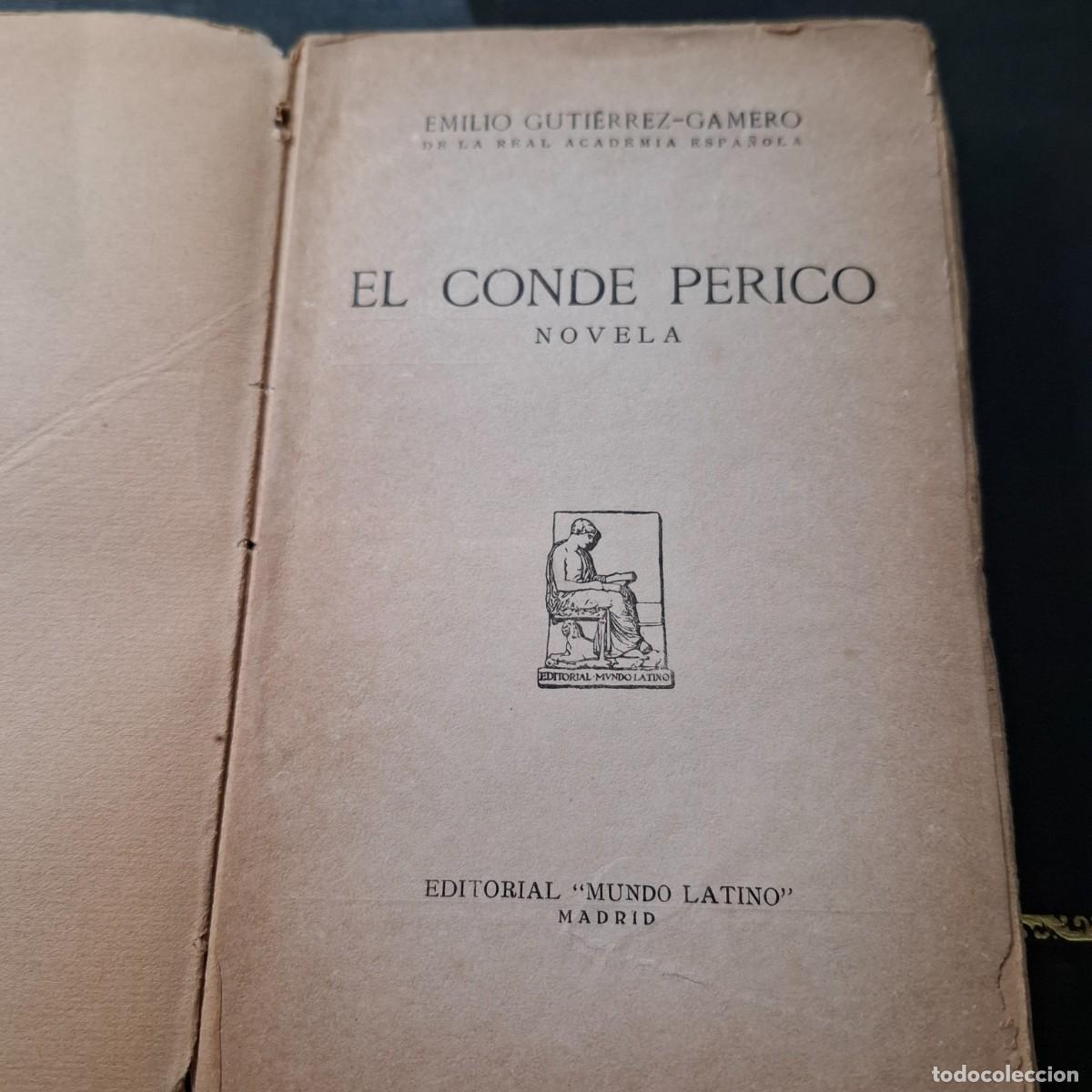 Libros antiguos: El conde Perico - Emilio Gutierrez - Foto 1