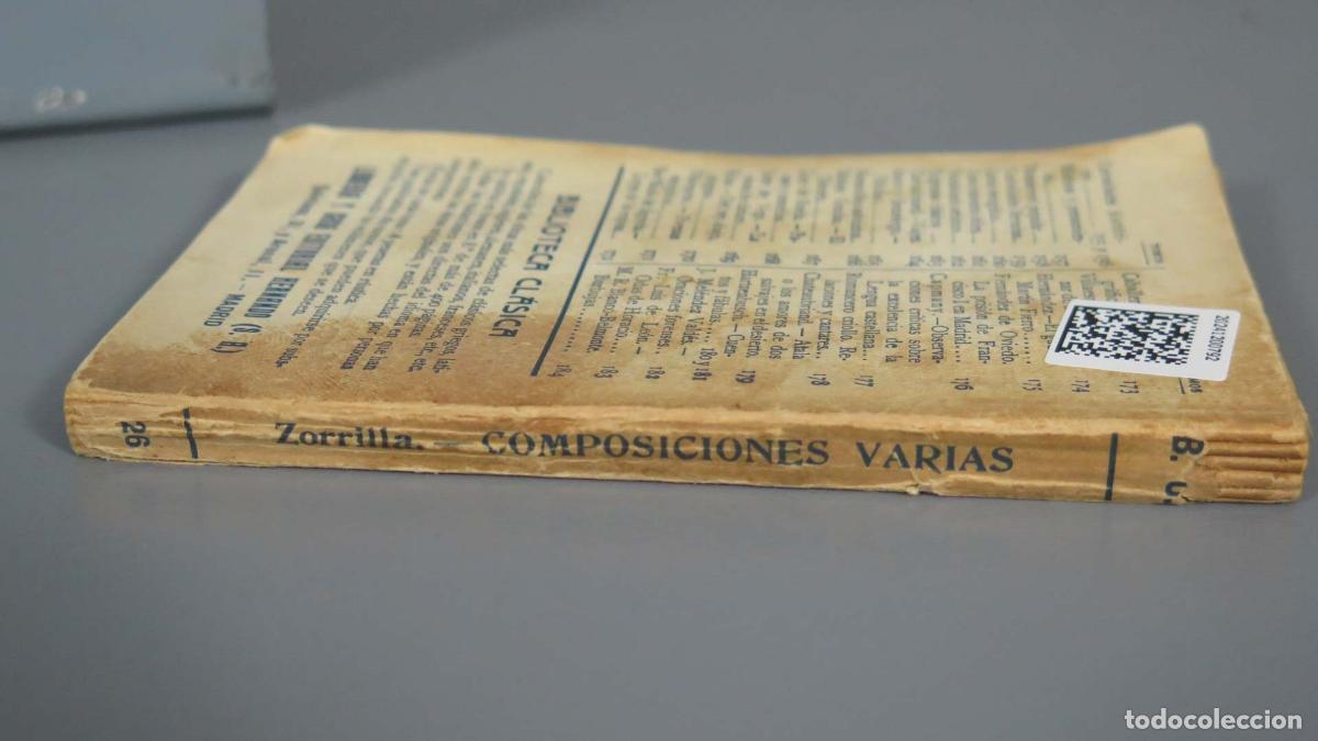 Libros antiguos: Composiciones varias. ZORRILLA - Foto 2