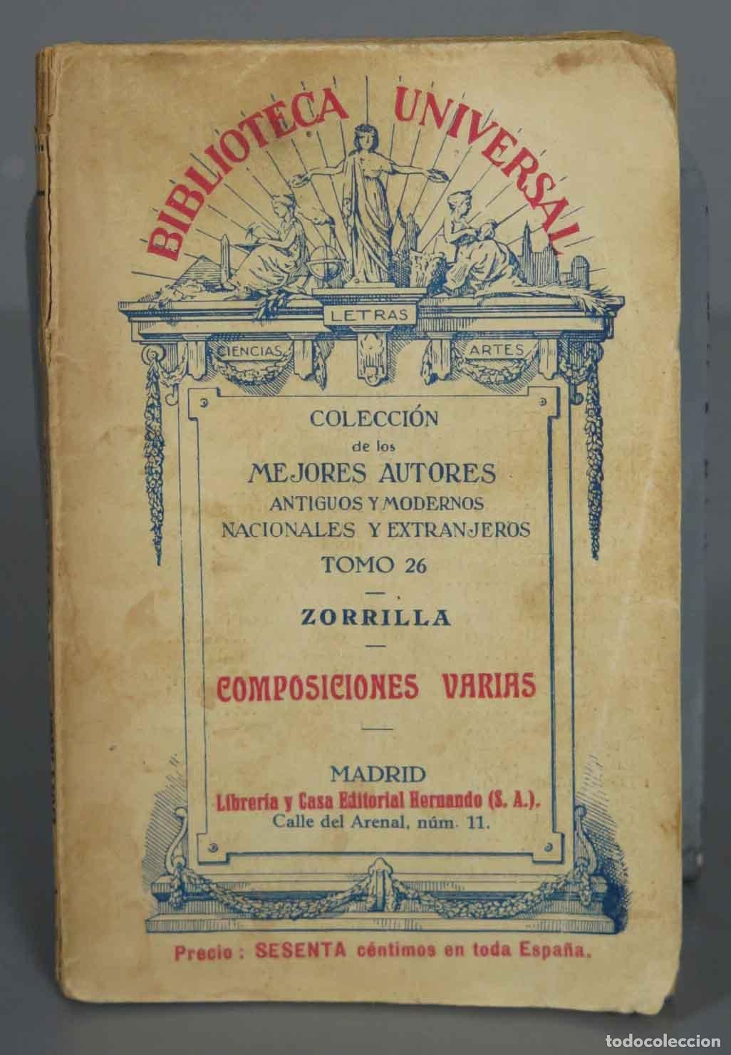 Libros antiguos: Composiciones varias. ZORRILLA - Foto 1