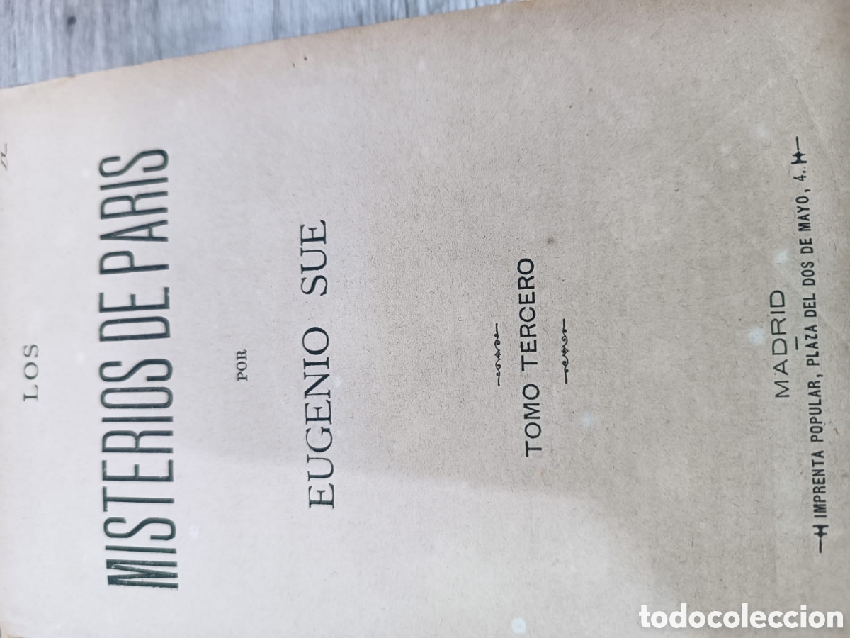 Libros antiguos: Los Misterios de Par&iacute;s, Eugenio Sue - Foto 9