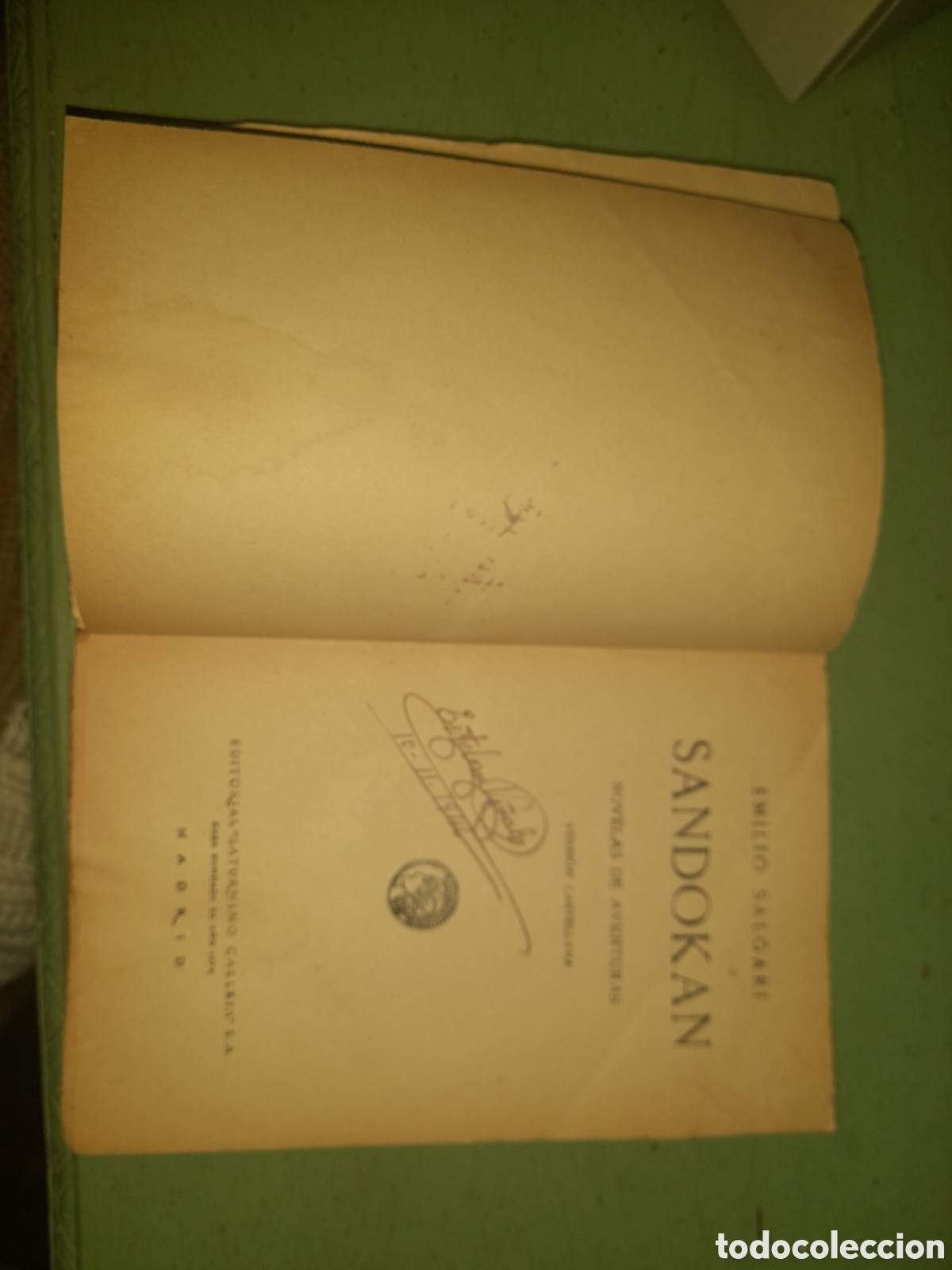 Libros antiguos: Sandokan libro con se&ntilde;ales del paso del tiempo - Foto 7