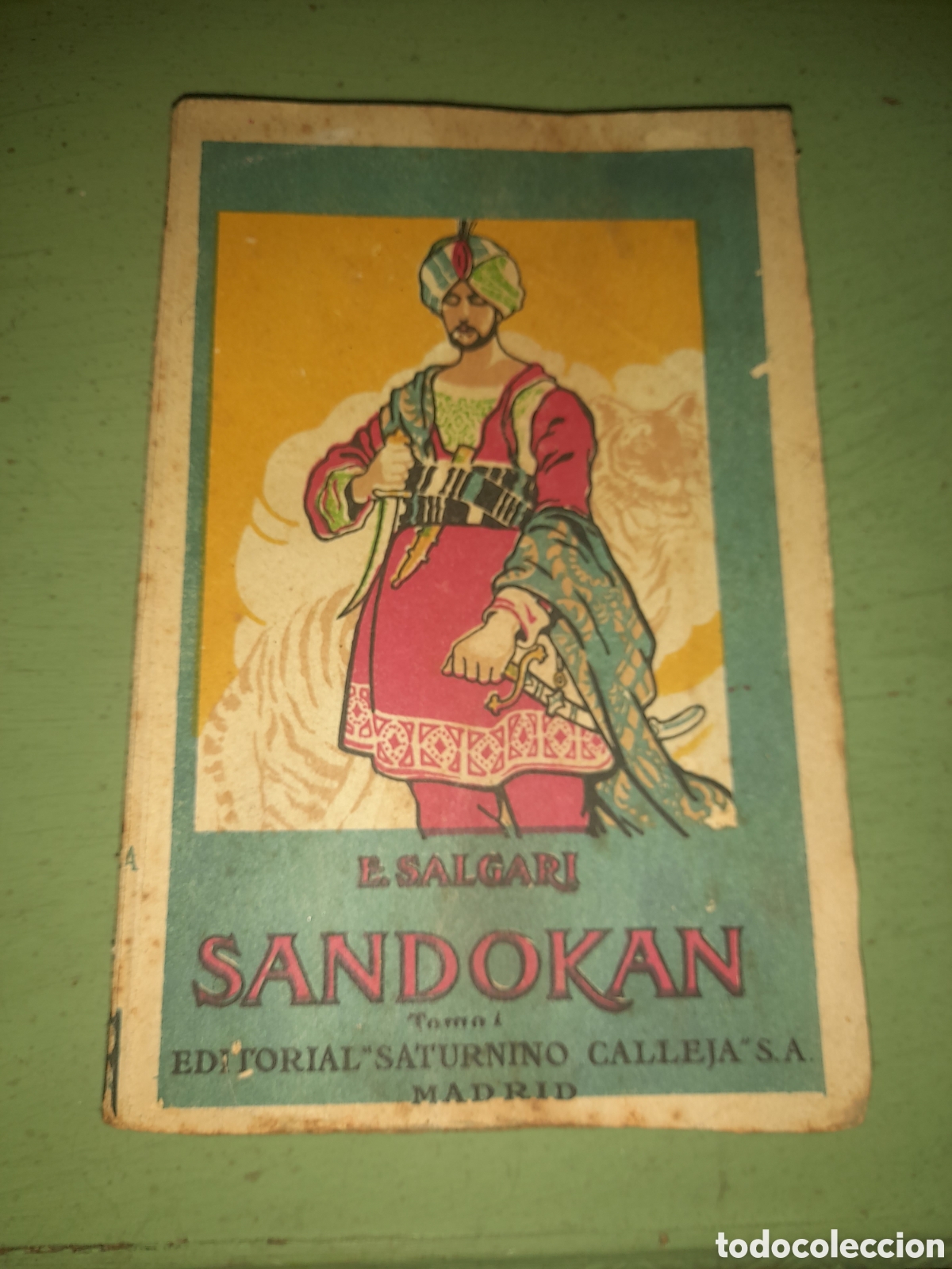 Antiquarische B&uuml;cher: Sandokan libro con se&ntilde;ales del paso del tiempo