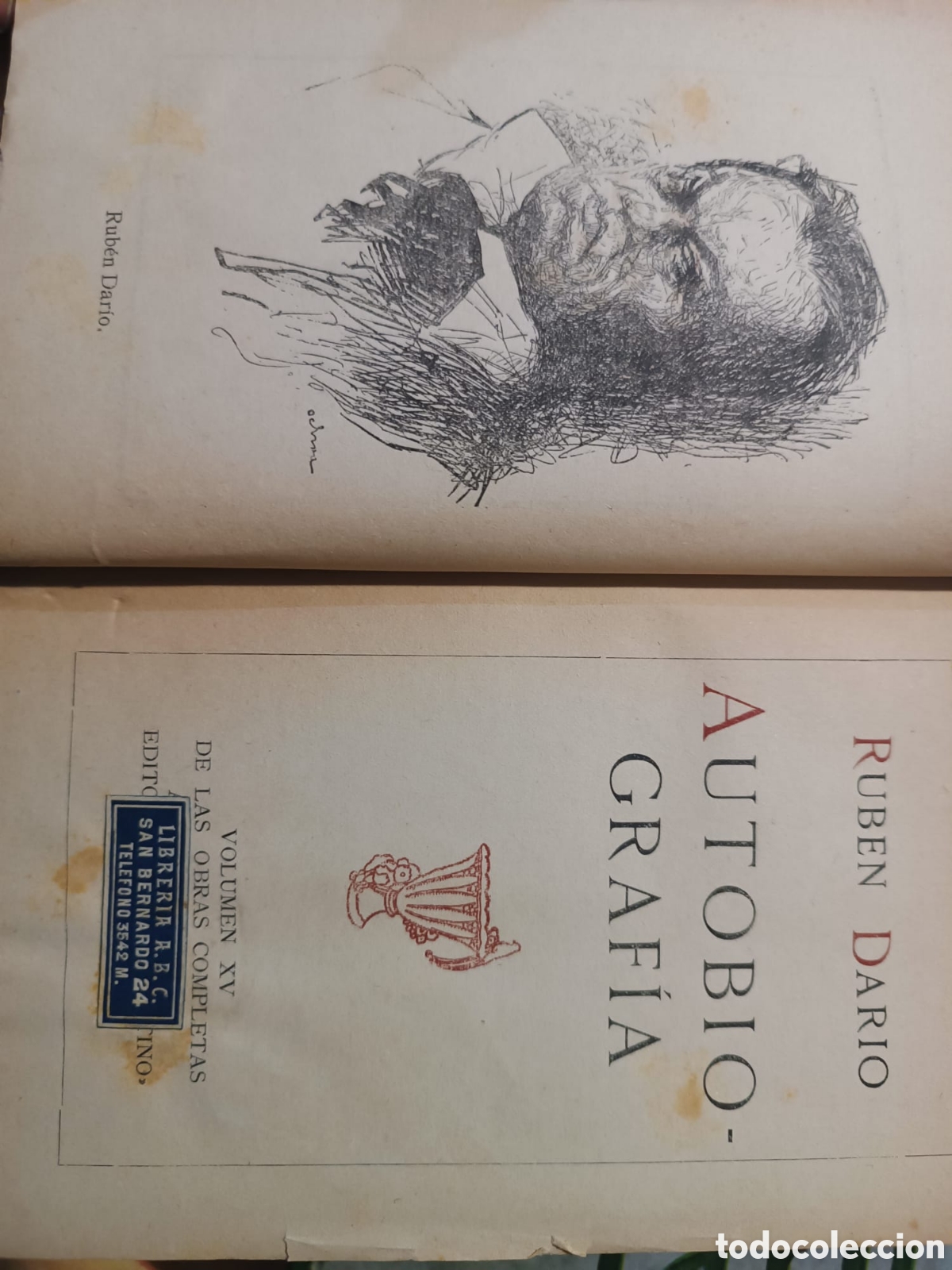 Libros antiguos: Autobiograf&iacute;a, Rub&eacute;n Dario 1918 - Foto 3