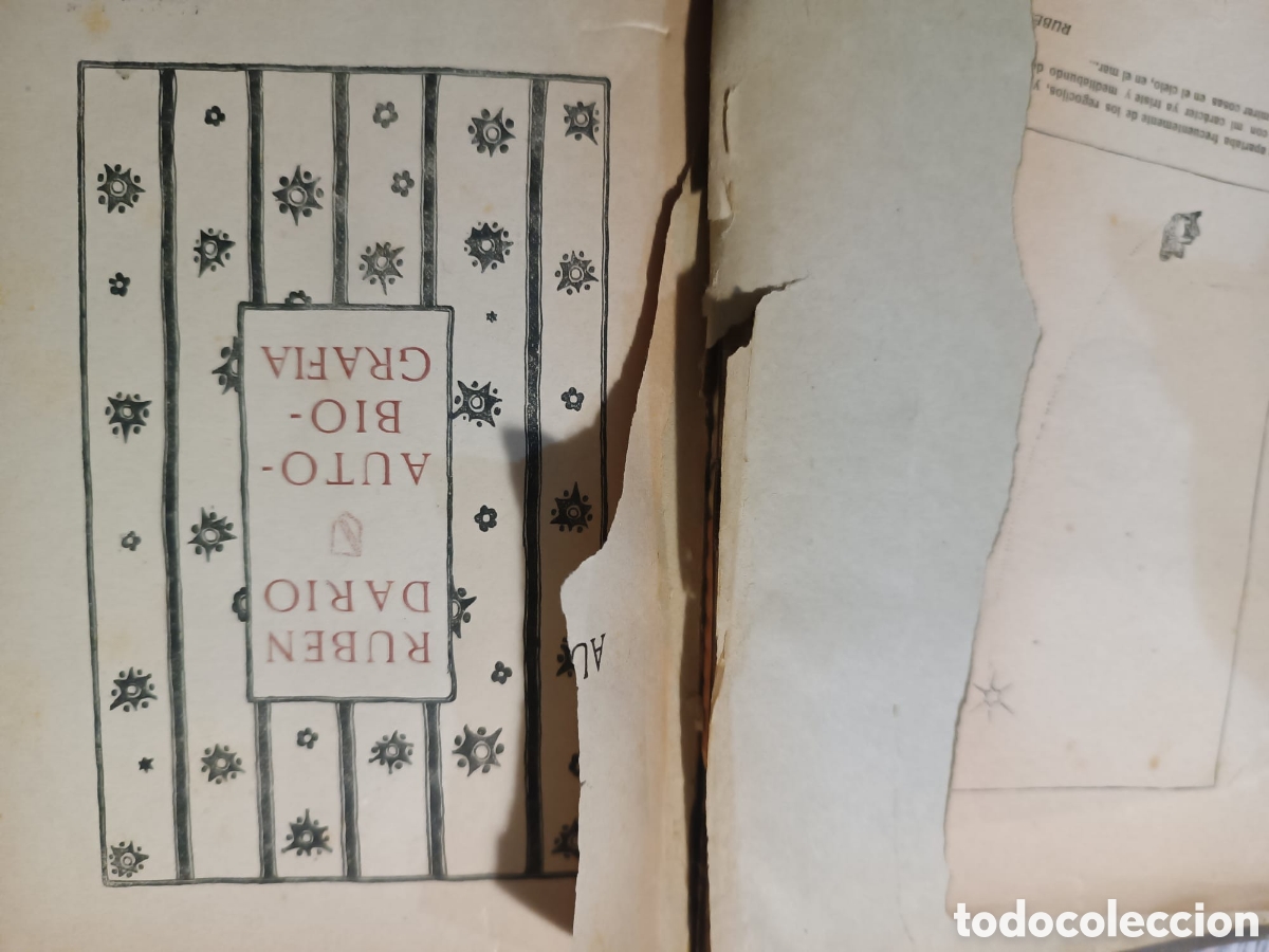 Libros antiguos: Autobiograf&iacute;a, Rub&eacute;n Dario 1918 - Foto 5