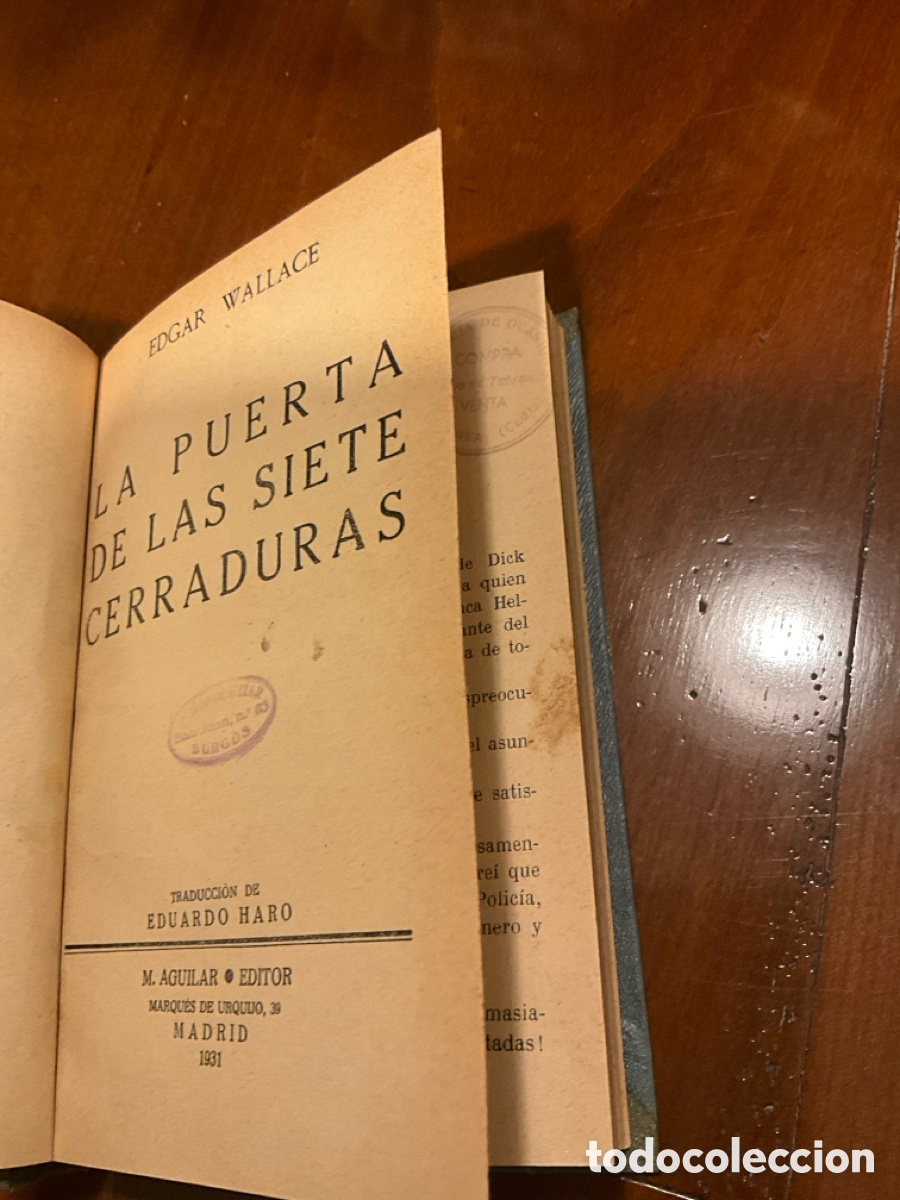Libros antiguos: La puerta de las siete cerraduras - Foto 3