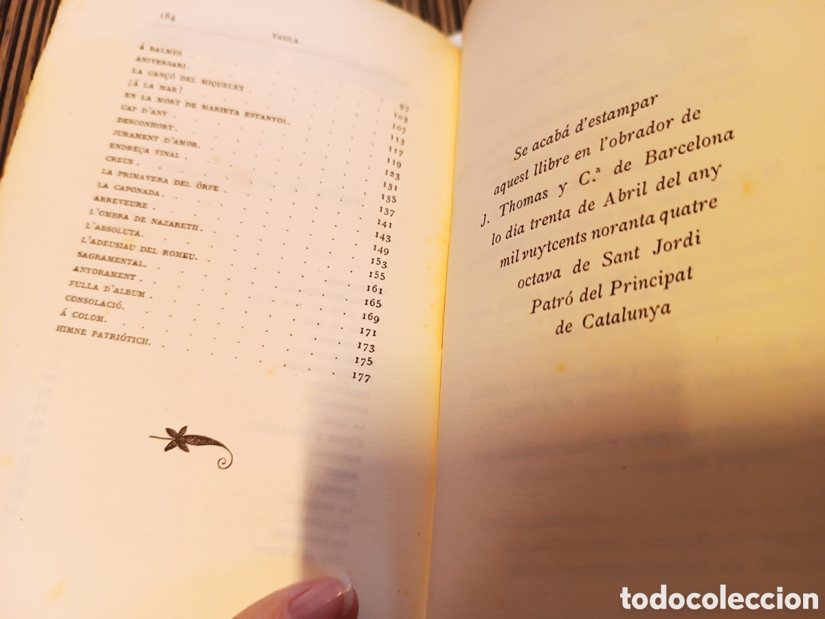 Libros antiguos: Floralia. Jaume Collell 1894 - Foto 2