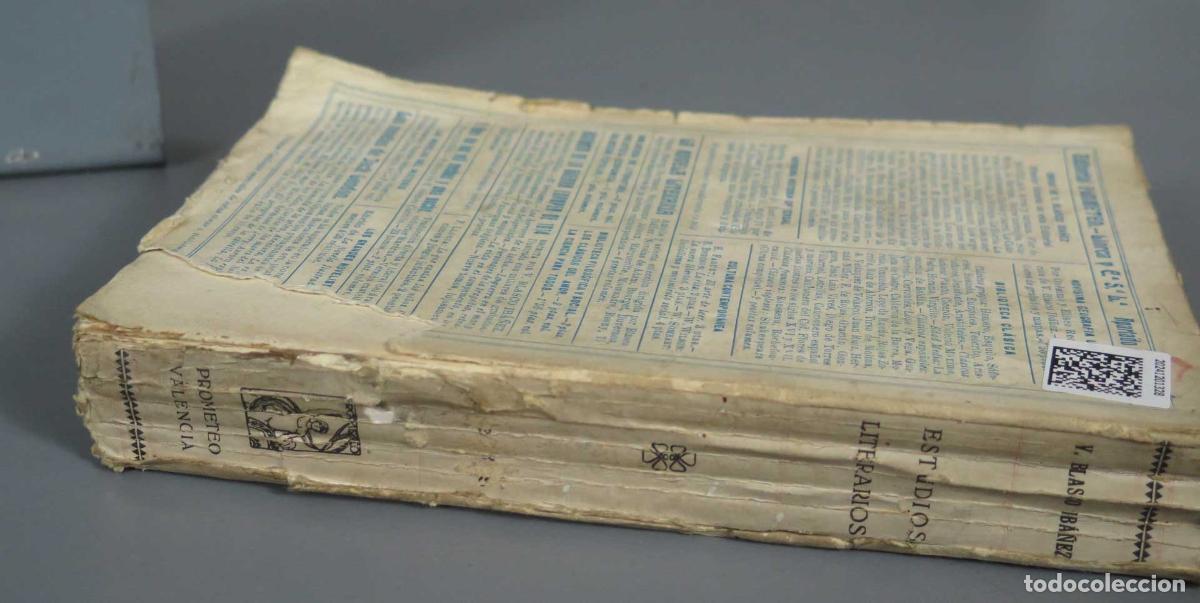 Libros antiguos: ESTUDIOS LITERARIOS Blasco Iba&ntilde;ez - Foto 2