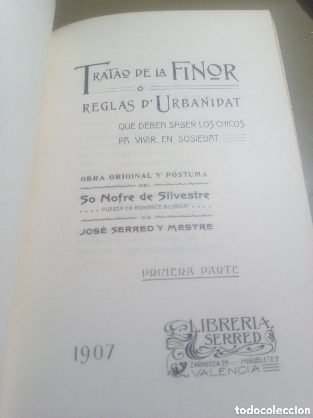 Libros antiguos: Tratado de la finor. 1907 - Foto 2