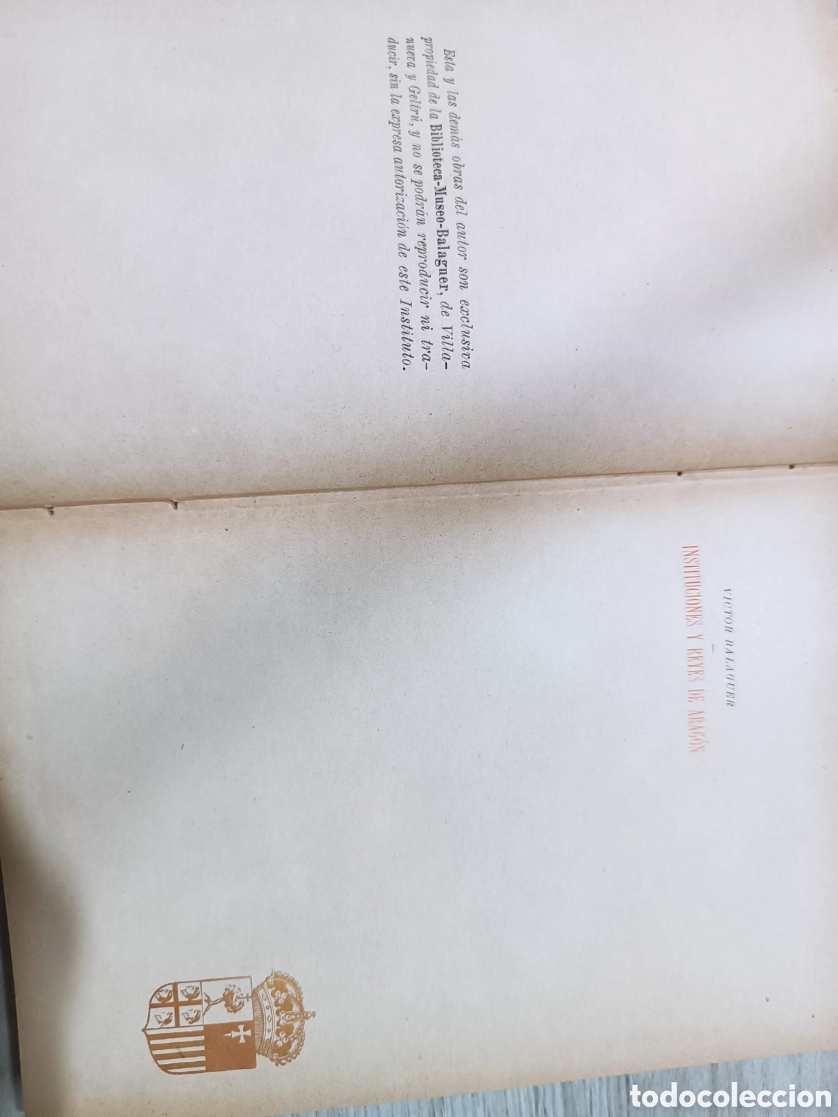 Libros antiguos: Instituciones y Reyes de Aragon - Foto 2