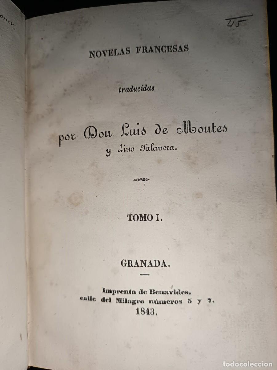 Antiquarische B&uuml;cher: NOVELAS FRANCESAS TRADUCIDAS POR D. LUIS DE MOUTES Y LINO TALAVERA TOMO 1 GRANADA 1843