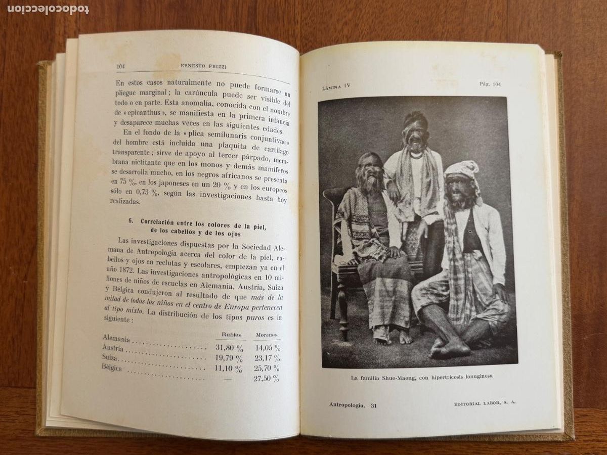 Libros antiguos: Colecci&oacute;n Labor Ernesto Pruzzi. Antropolog&iacute;a. - Foto 3