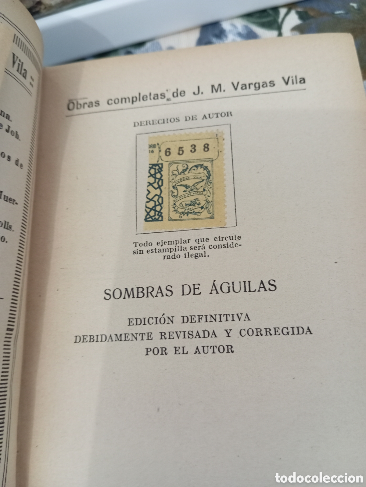 Libros antiguos: Sombras de &aacute;guilas. Obras completas - Foto 4