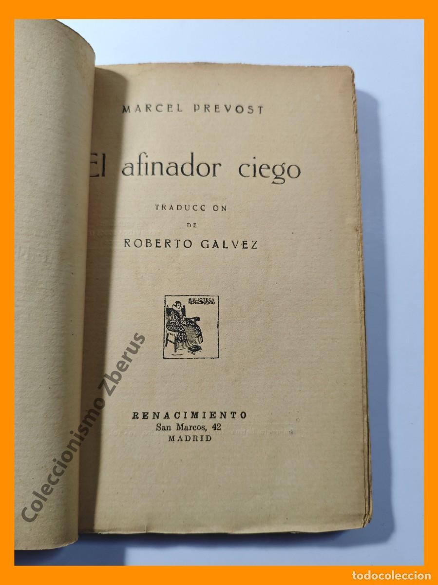 Libros antiguos: El afinador ciego. novela - Marcel Prevost - Foto 2