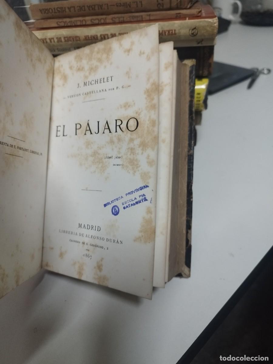 Libros antiguos: EL MAR . J. MICHELET 1875. El pajaro. 1867. - Foto 4