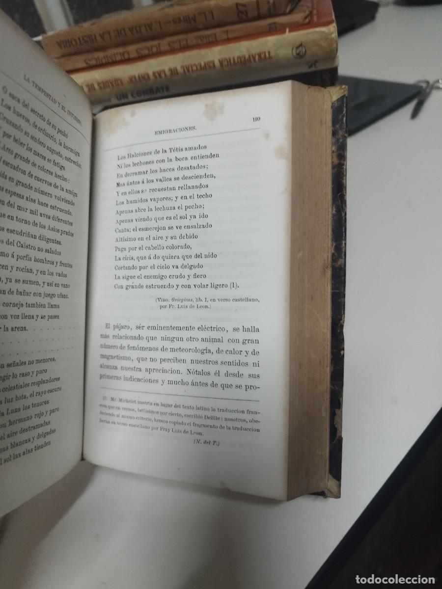 Libros antiguos: EL MAR . J. MICHELET 1875. El pajaro. 1867. - Foto 6