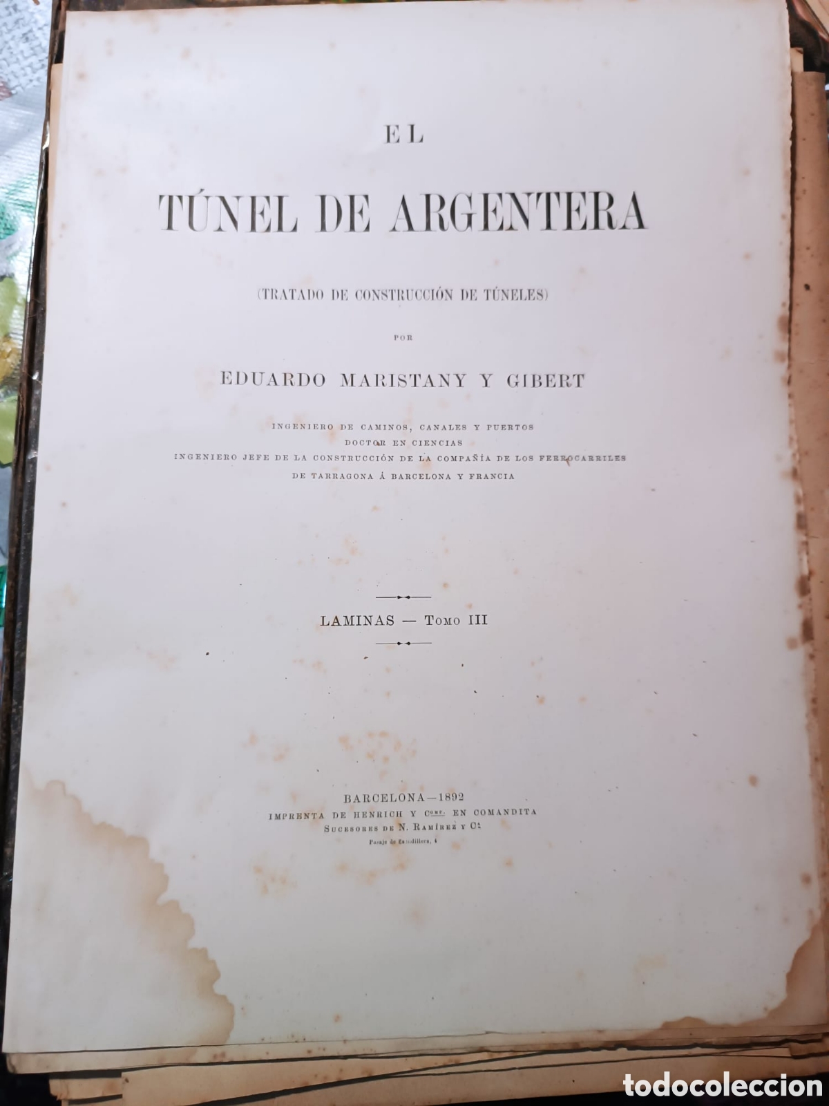 Libros antiguos: T&uacute;nel de Argentera 1892 - Foto 9