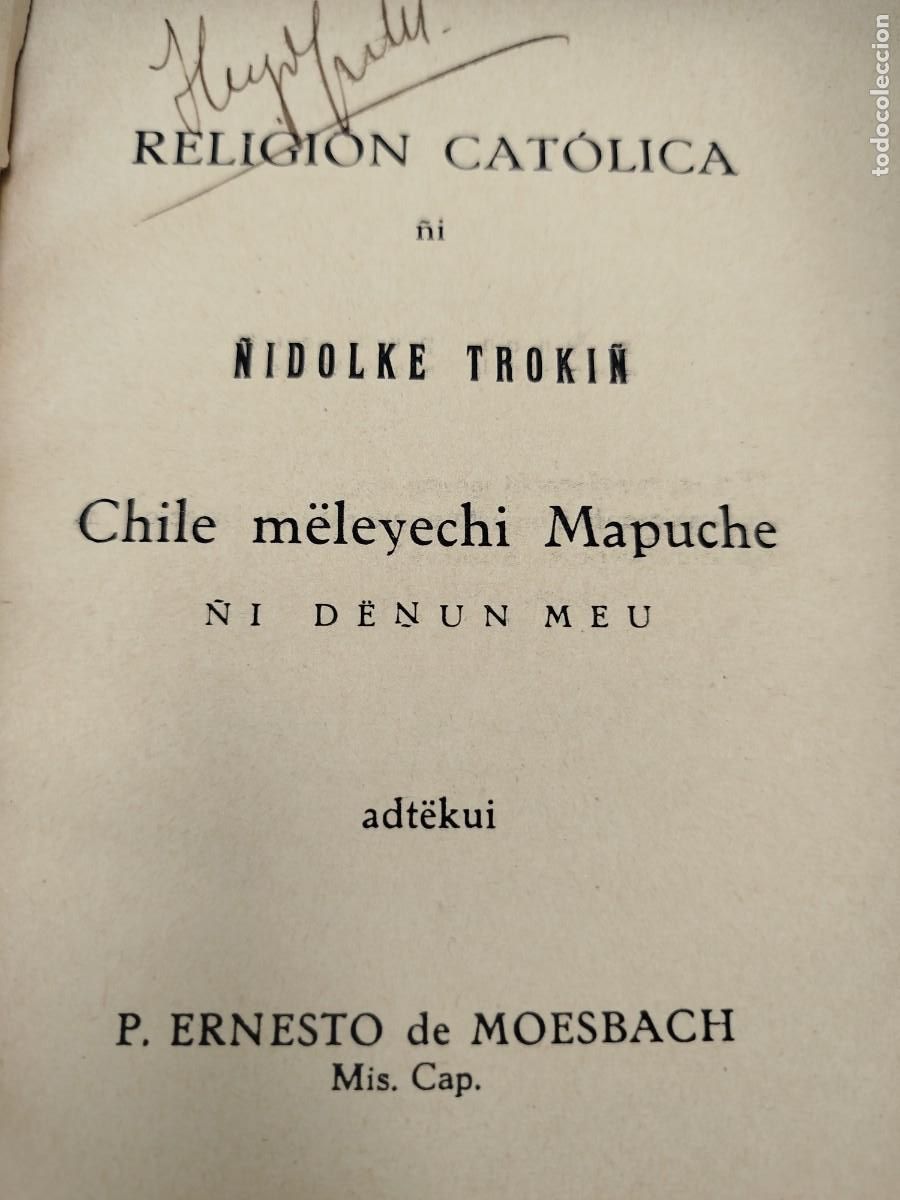 Libros antiguos: &Ntilde;IDOLKE TROKIN LIBRO EN MAPUCHE CHILE - Foto 3