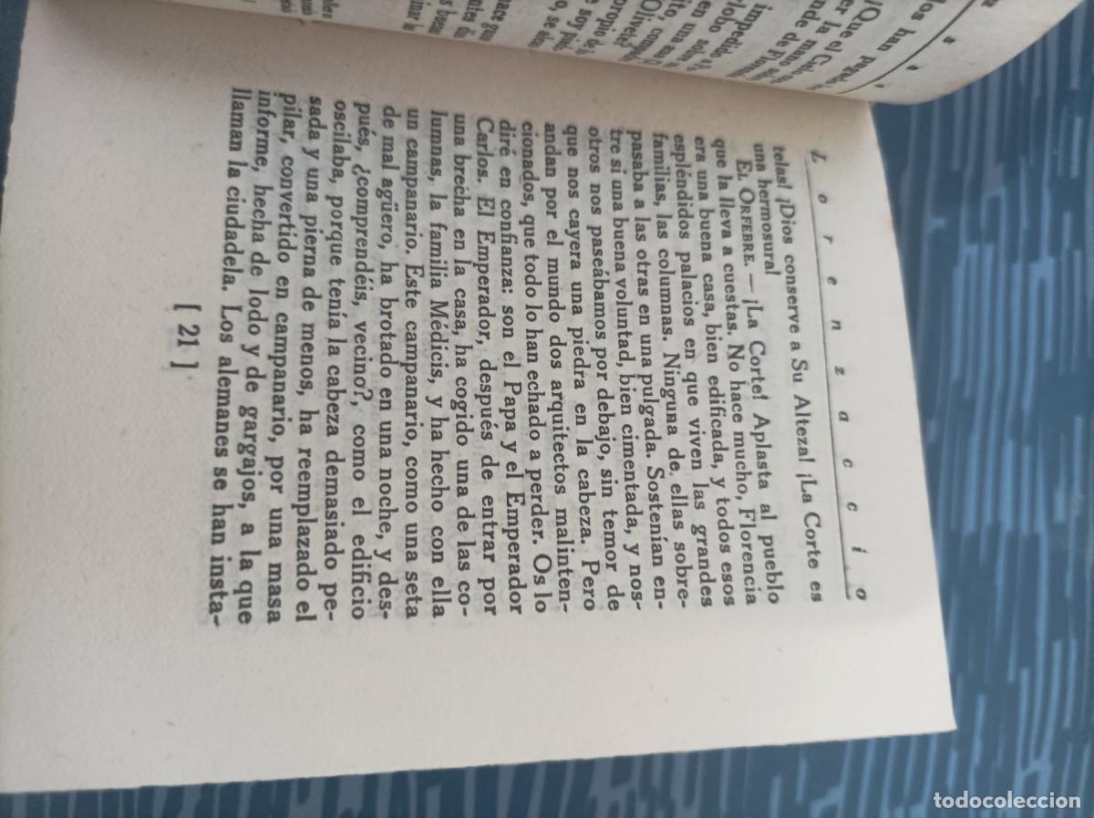 Libros antiguos: LORENZACCIO,A.DE MUSSET,1921,232 PAGINAS. - Foto 3