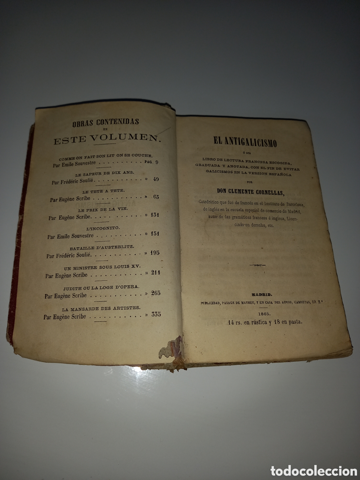 Libros antiguos: El Antigalicismo. Clemente Cornellas. Madrid 1865 - Foto 3