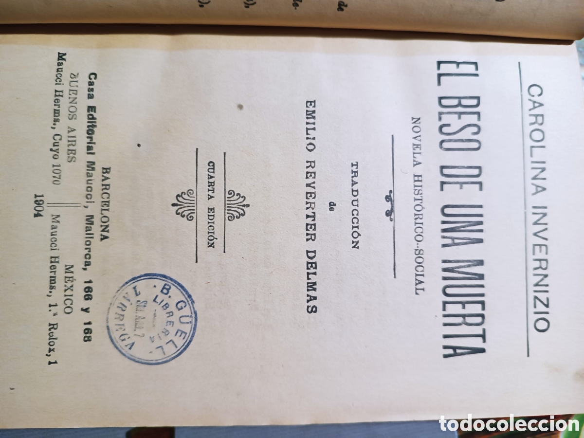 Libros antiguos: El beso de una muerta - Foto 2