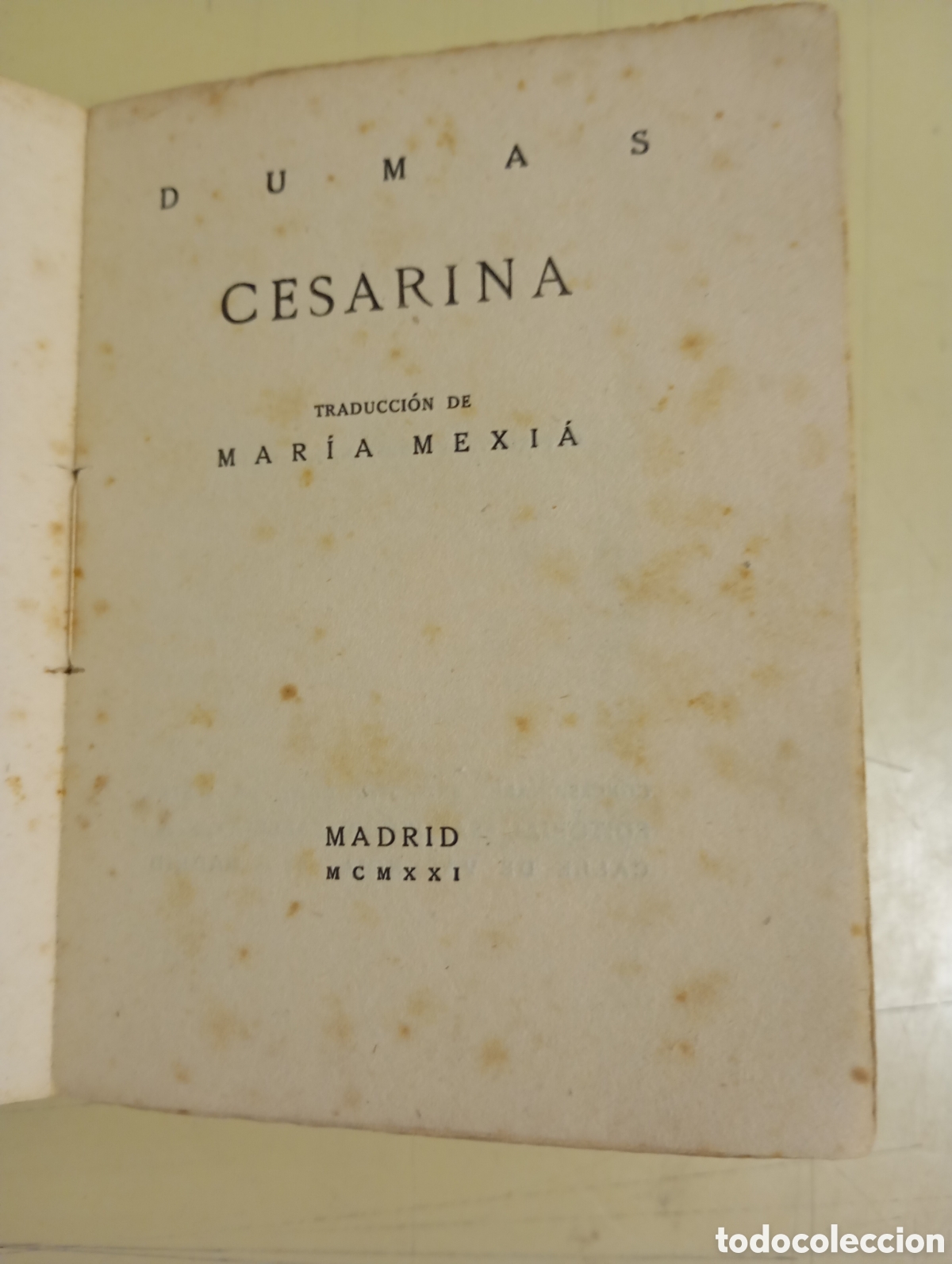 Libros antiguos: CESARINA. DUMAS, ALEJANDRO. MADRID, 1921 - Foto 3