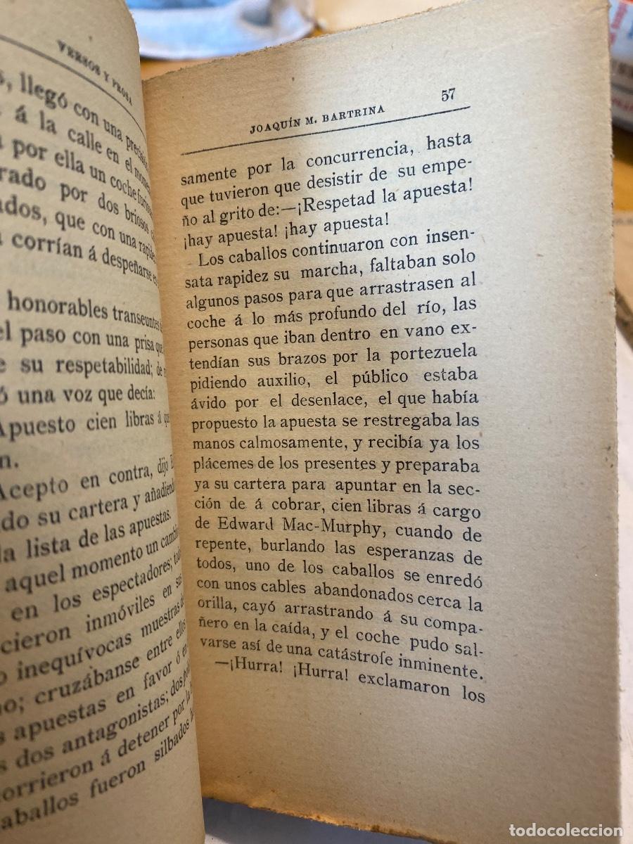 Libros antiguos: VERSOS Y PROSA . JOAQUIN BARTRINA . COLECCION DIAMANTE. - Foto 3