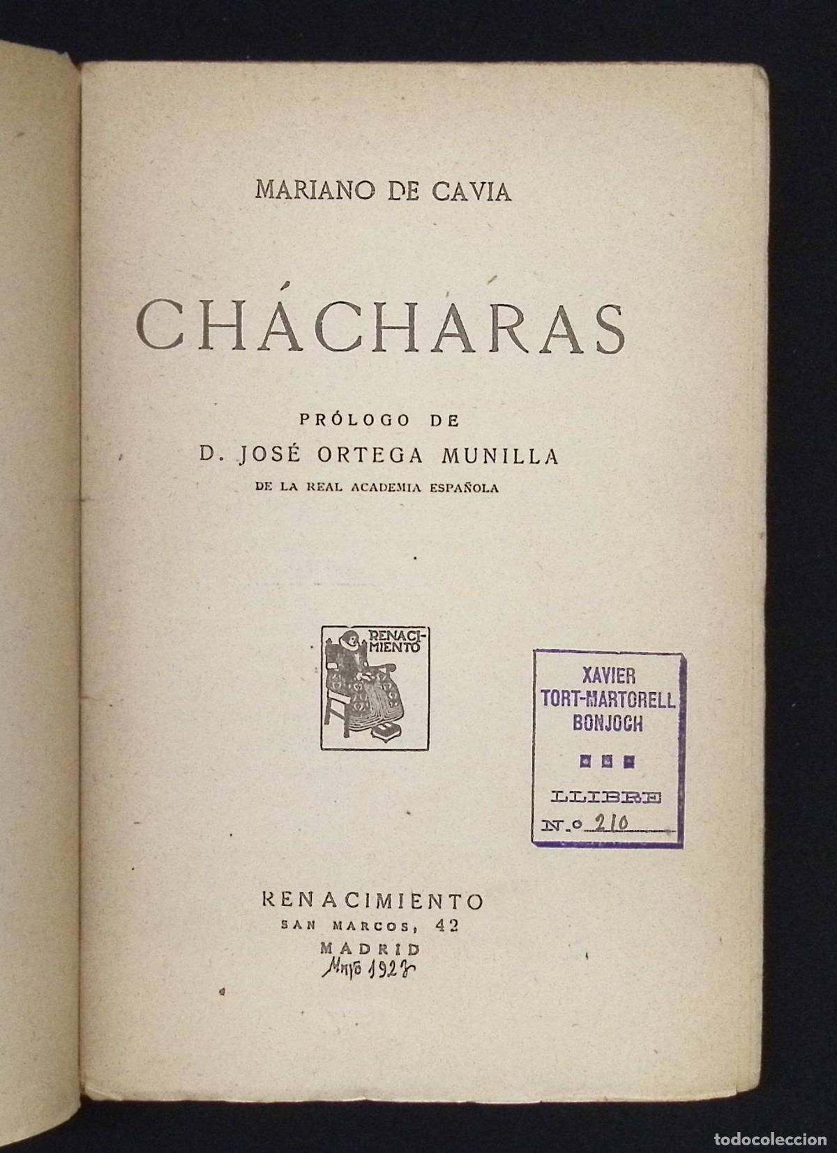 Libros antiguos: CH&Aacute;CHARAS. - CAVIA, Mariano de. - Foto 2