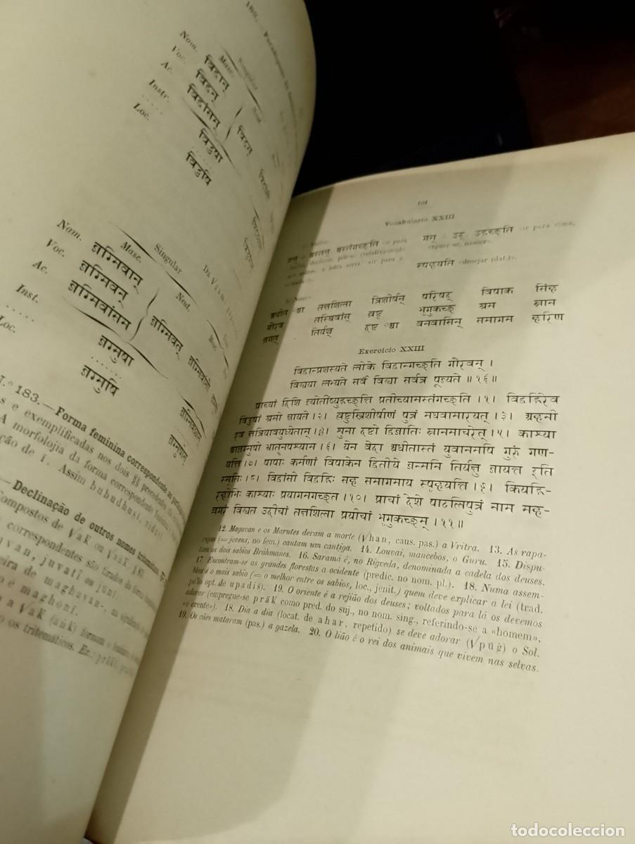 Libros antiguos: Exerc&iacute;cios e primeiras Leituras de S&acirc;nscrito 1889 - Foto 5