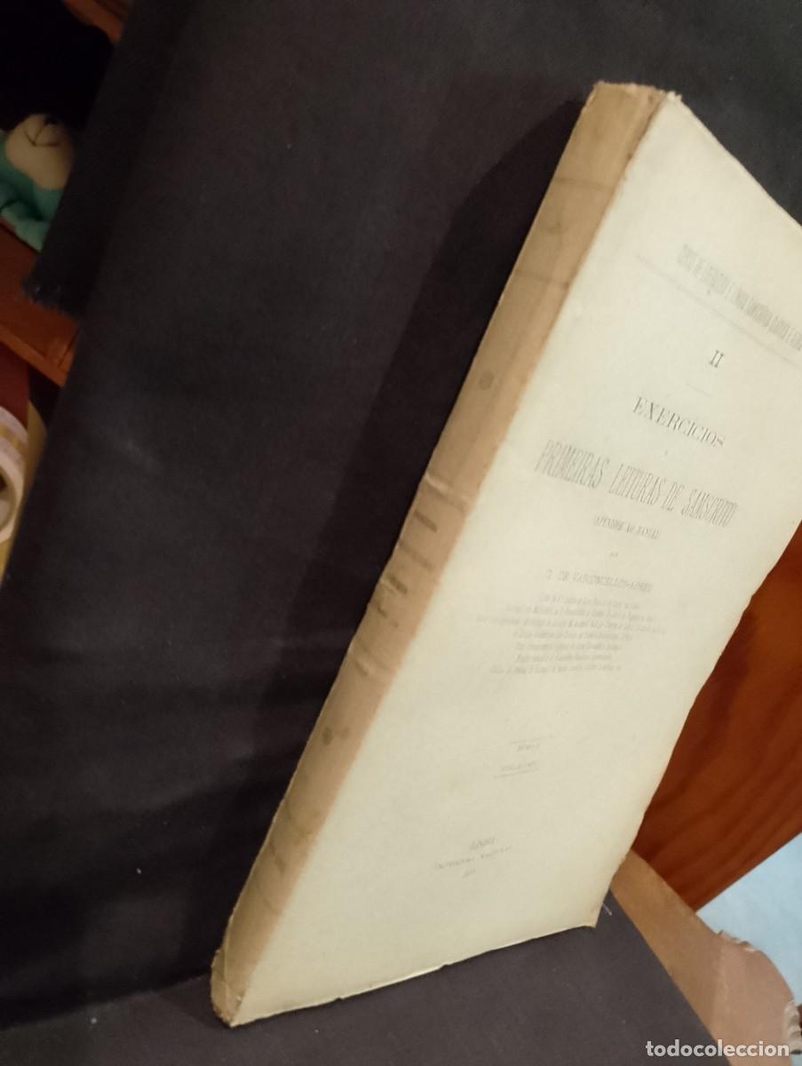Libros antiguos: Exerc&iacute;cios e primeiras Leituras de S&acirc;nscrito 1898 - Foto 2