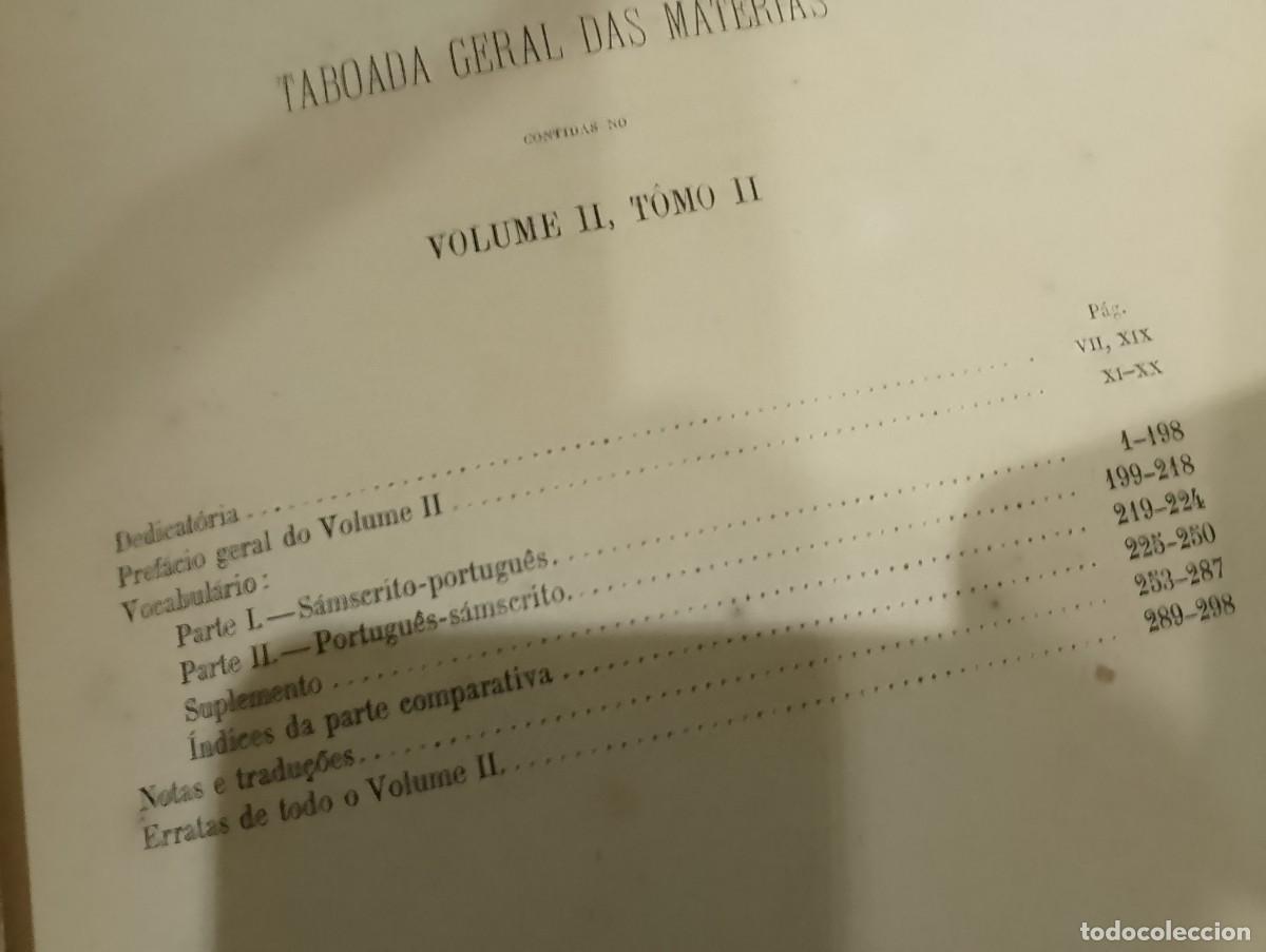 Libros antiguos: Exerc&iacute;cios e primeiras Leituras de S&acirc;nscrito 1898 - Foto 11