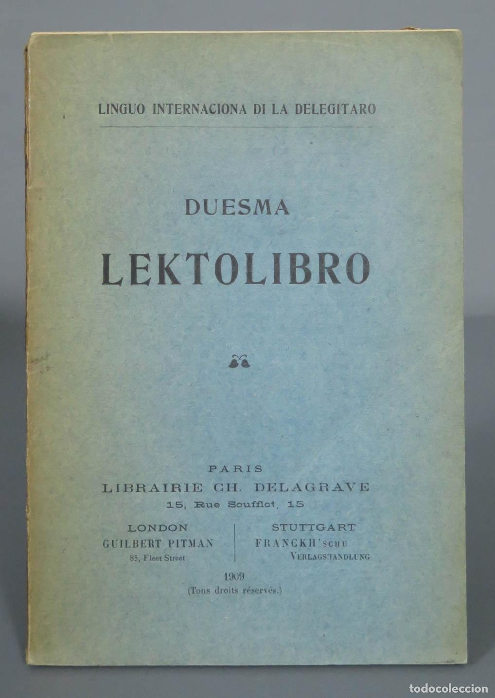 Libros antiguos: DUESMA LEKTOLIBRO 1909 - Foto 1