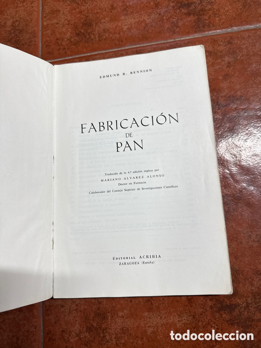 Libros antiguos: Fabricaci&oacute;n de pan antiguo libro - Foto 2