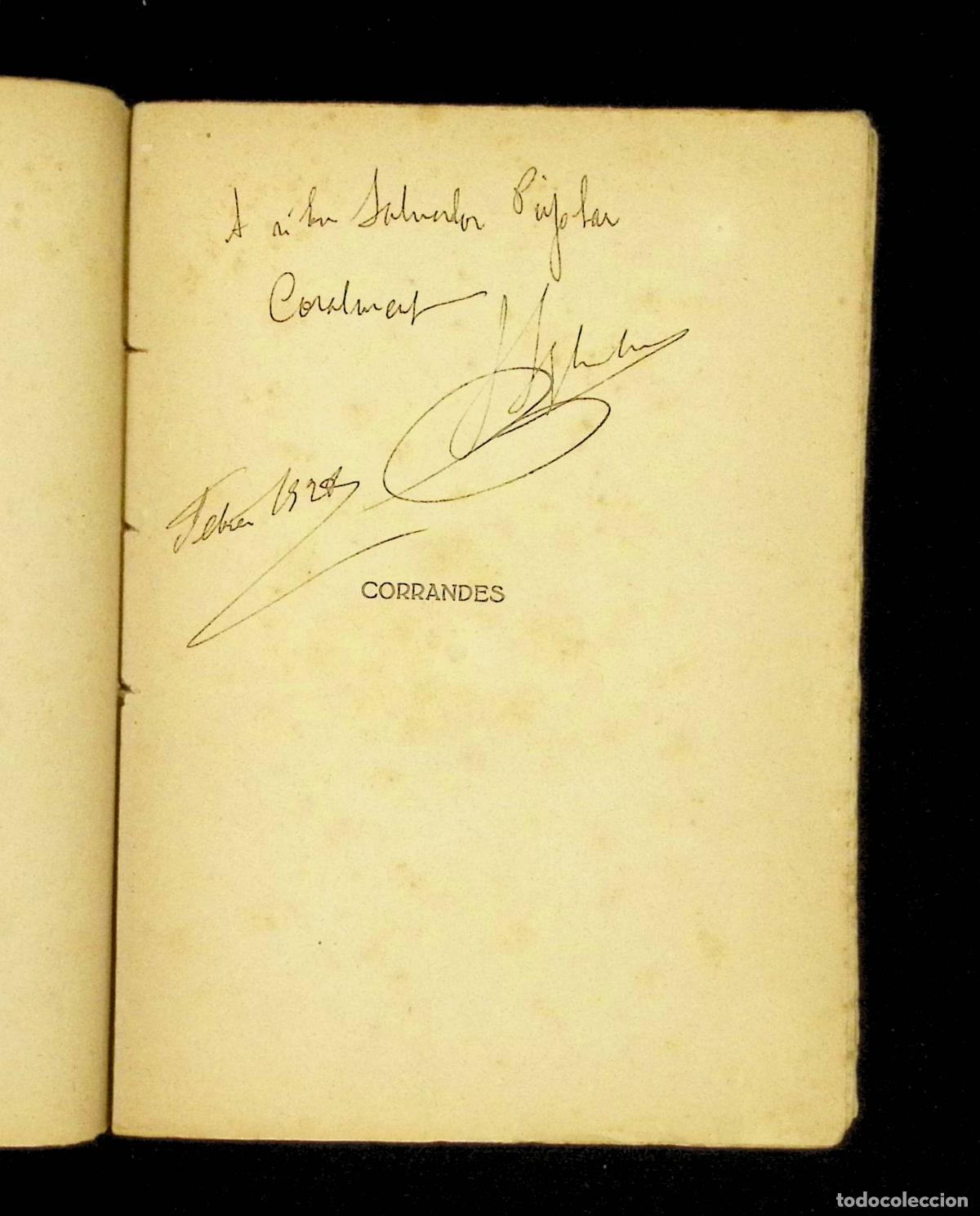 Libros antiguos: CORRANDES SEGARRENQUES. - IGLESIAS GUIZARD, J. DEDICATORIA AUT&Ograve;GRAFA. 1925. - Foto 2