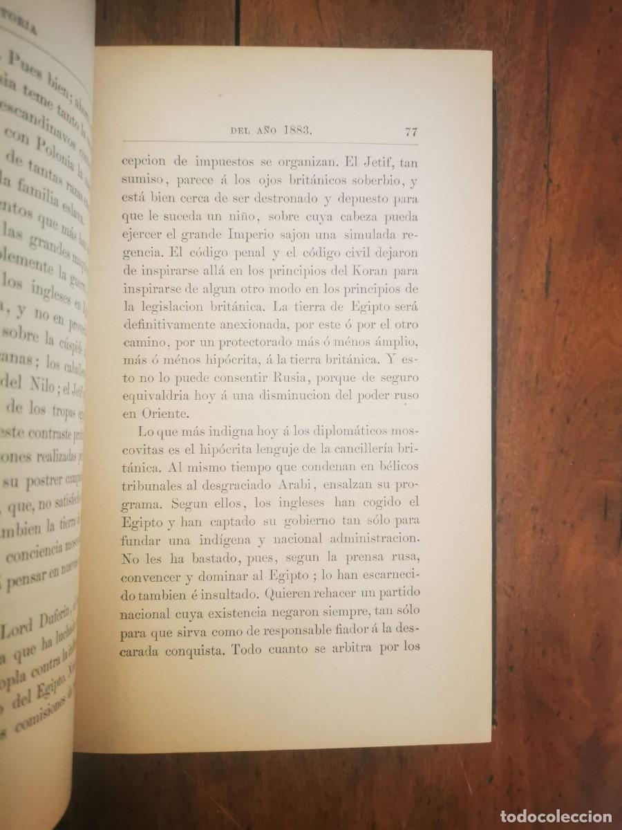 Libros antiguos: CASTELAR, Emilio. Historia del a&ntilde;o 1883 - Foto 5