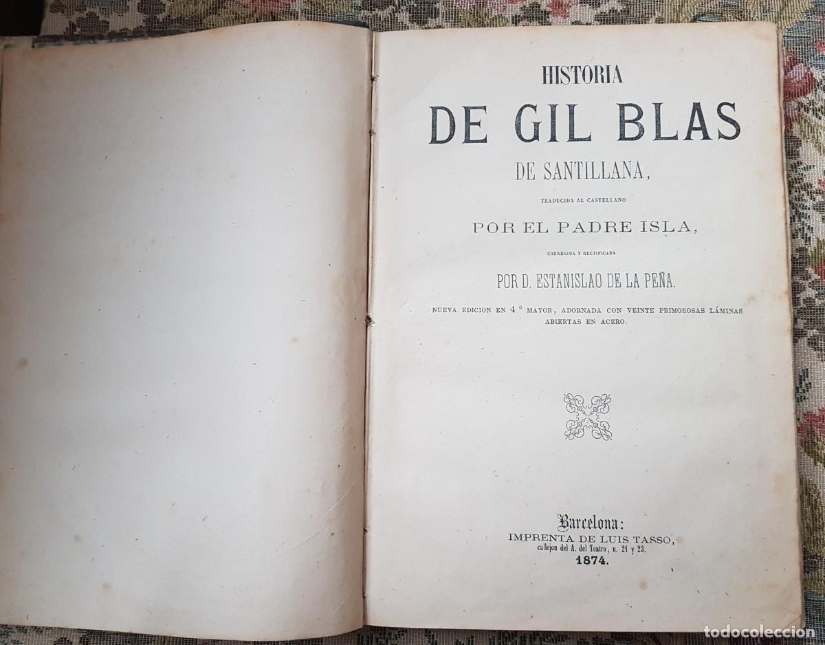 Libros antiguos: Historia de Gil Blas. Luis Tasso 1874 - Foto 9