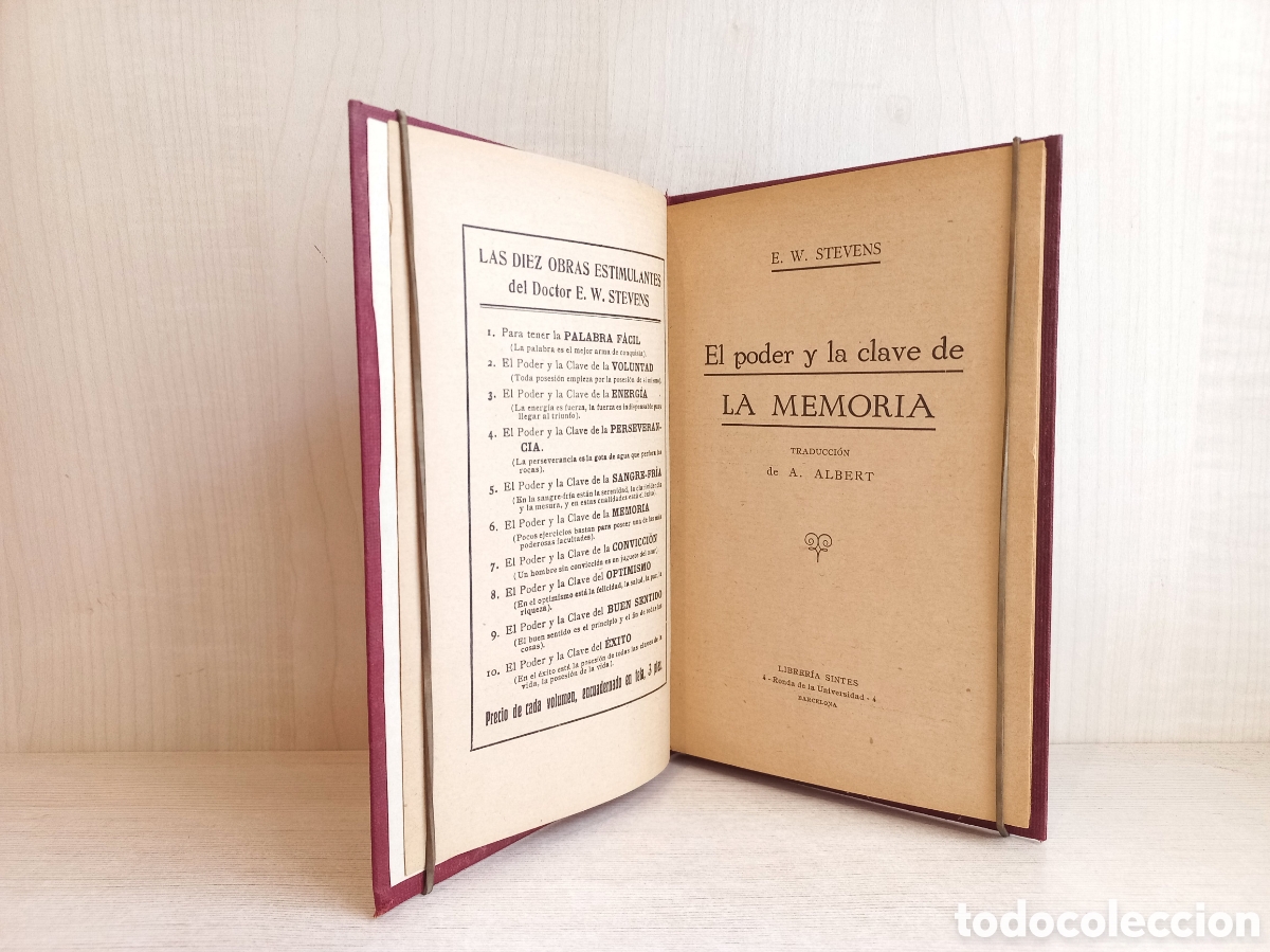 Libros antiguos: El poder y la clave de la memoria. Stevens. Librer&iacute;a Sintes. - Foto 4