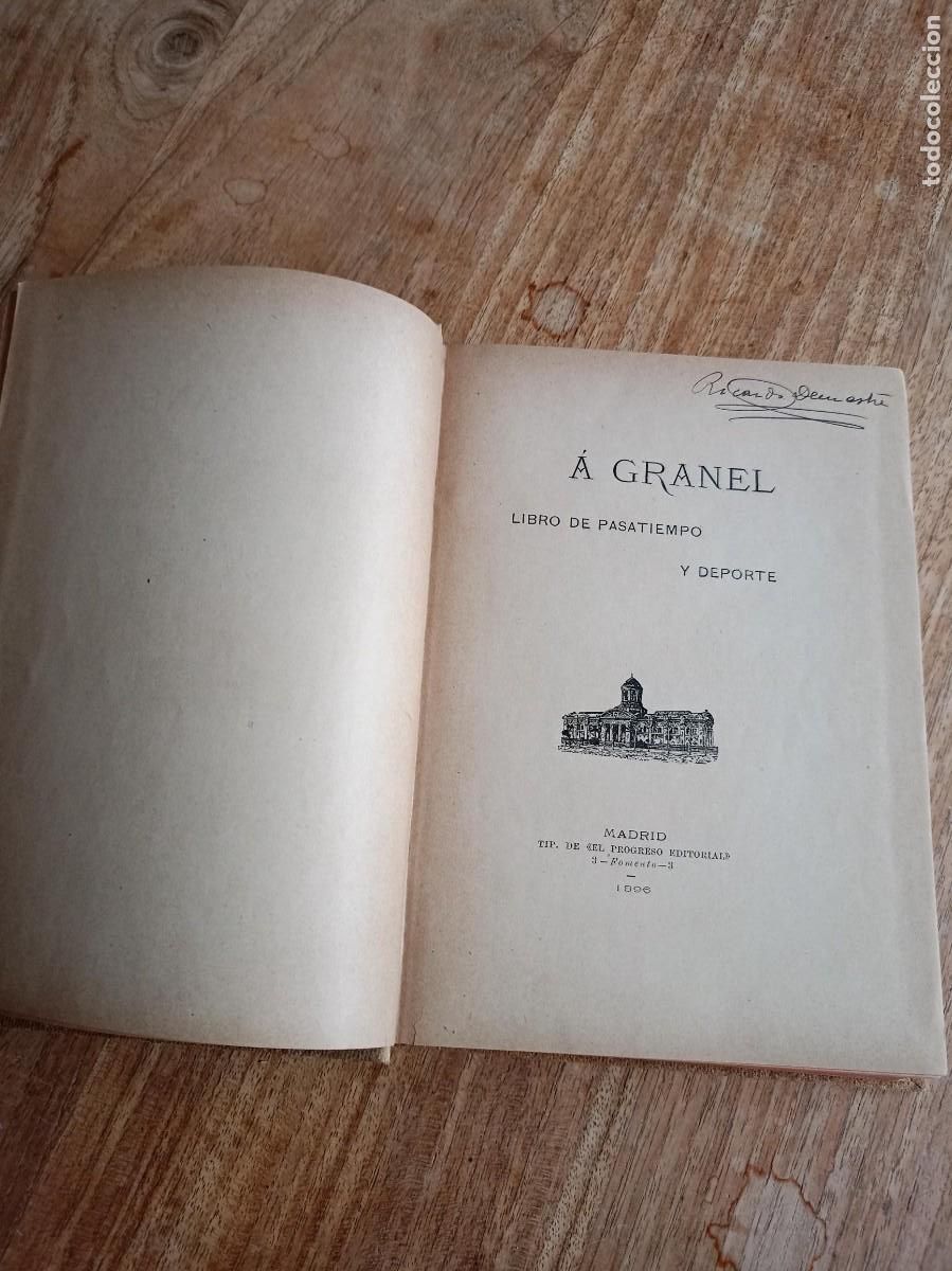 Libros antiguos: A GRANEL. LIBRO DE PASATIEMPO Y DEPORTE. MADRID 1896 - Foto 4