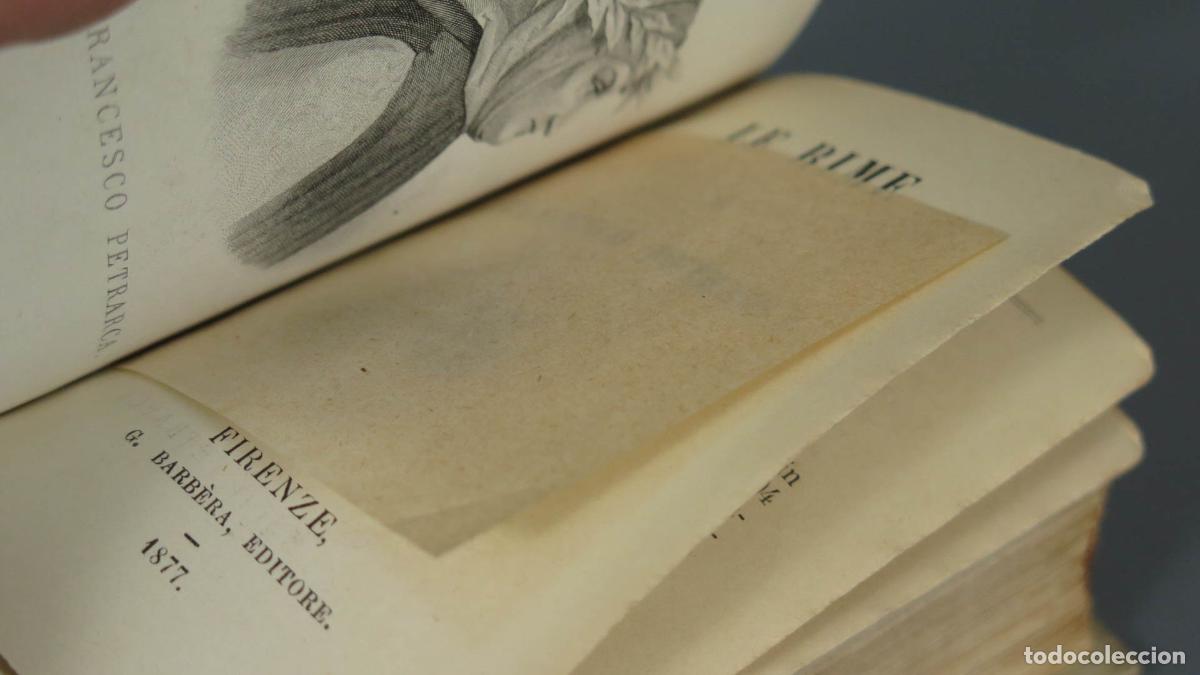 Libros antiguos: Le Rime Petrarca 1877 - Foto 2