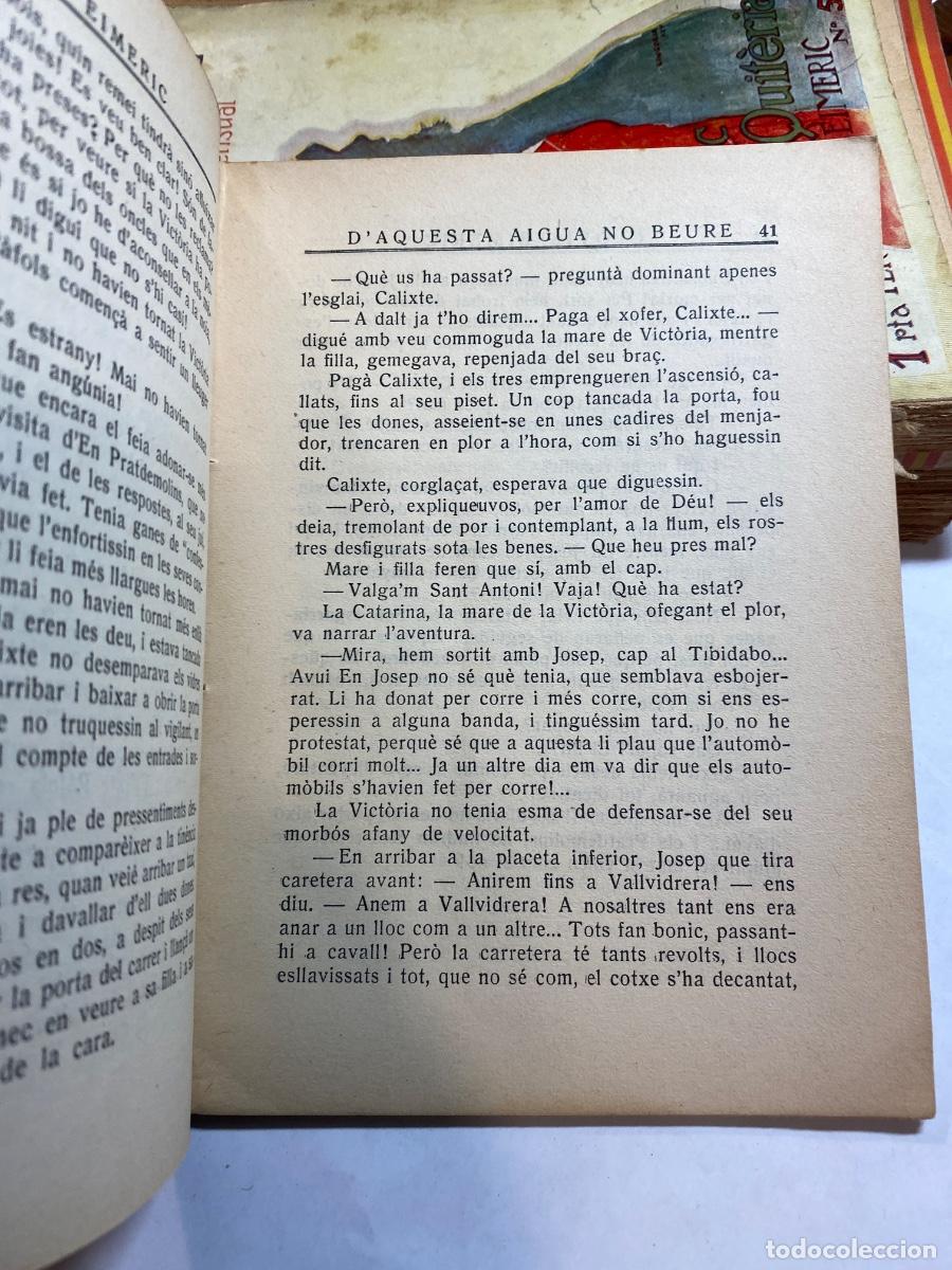 Libros antiguos: DAQUESTA AIGUA NO EN BEURE. CLOVIS EIMERIC. BIBLIOTECA DAMISELA - Foto 3