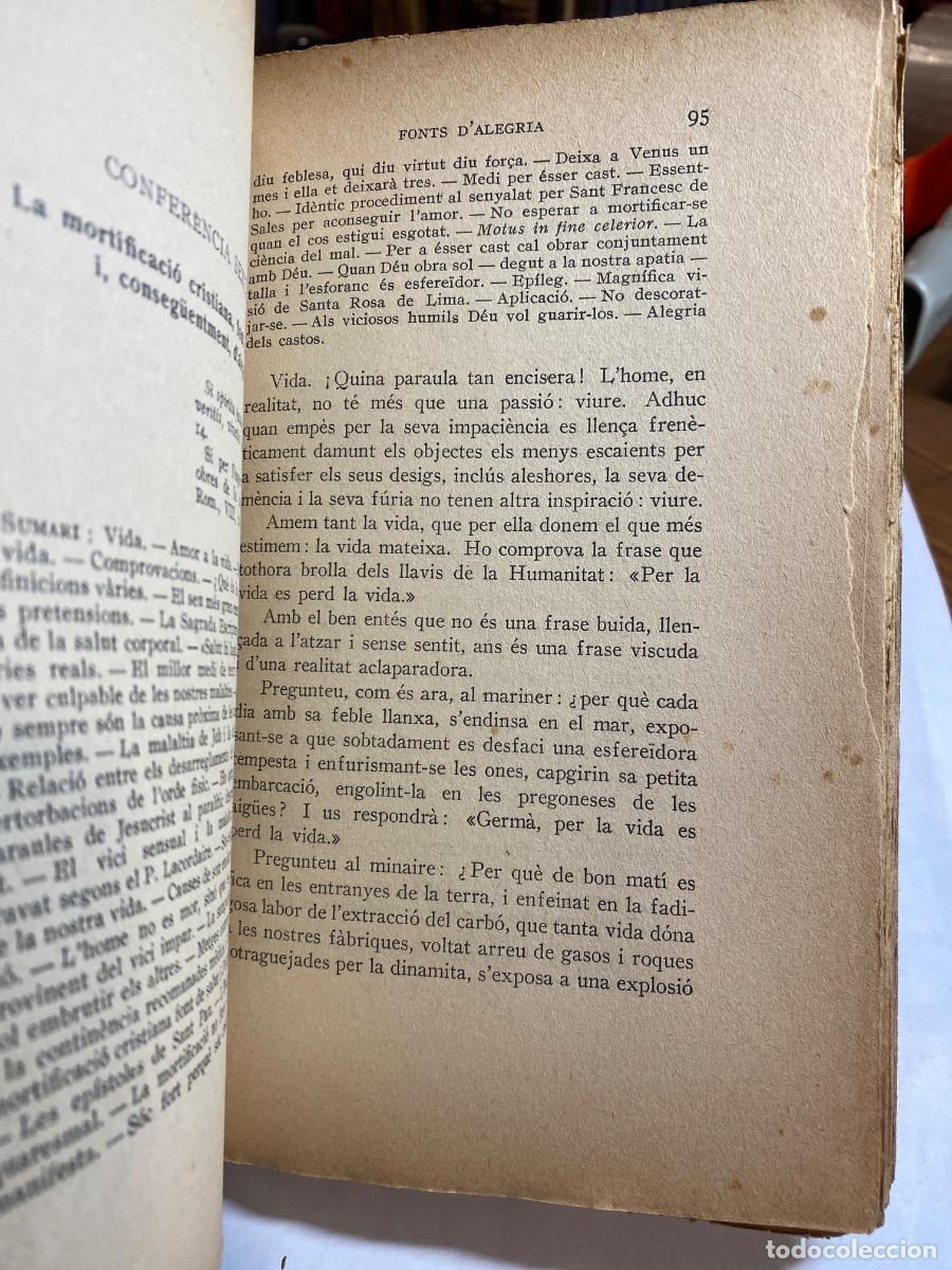 Libros antiguos: FONTS DALEGRIA. FR BRU DIGUALDA 1931 - Foto 4