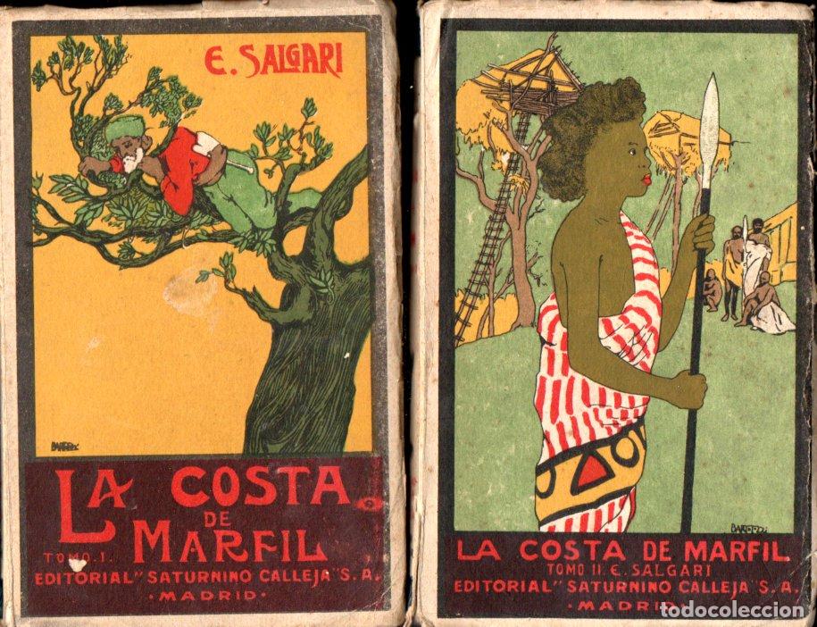Libros antiguos: EMILIO SALGARI : LA COSTA DE MARFIL - DOS TOMOS (CALLEJA) - Foto 1